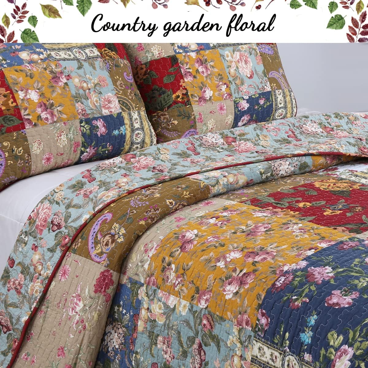 Cozy Line 100 Cotton Reversible Quilt Set