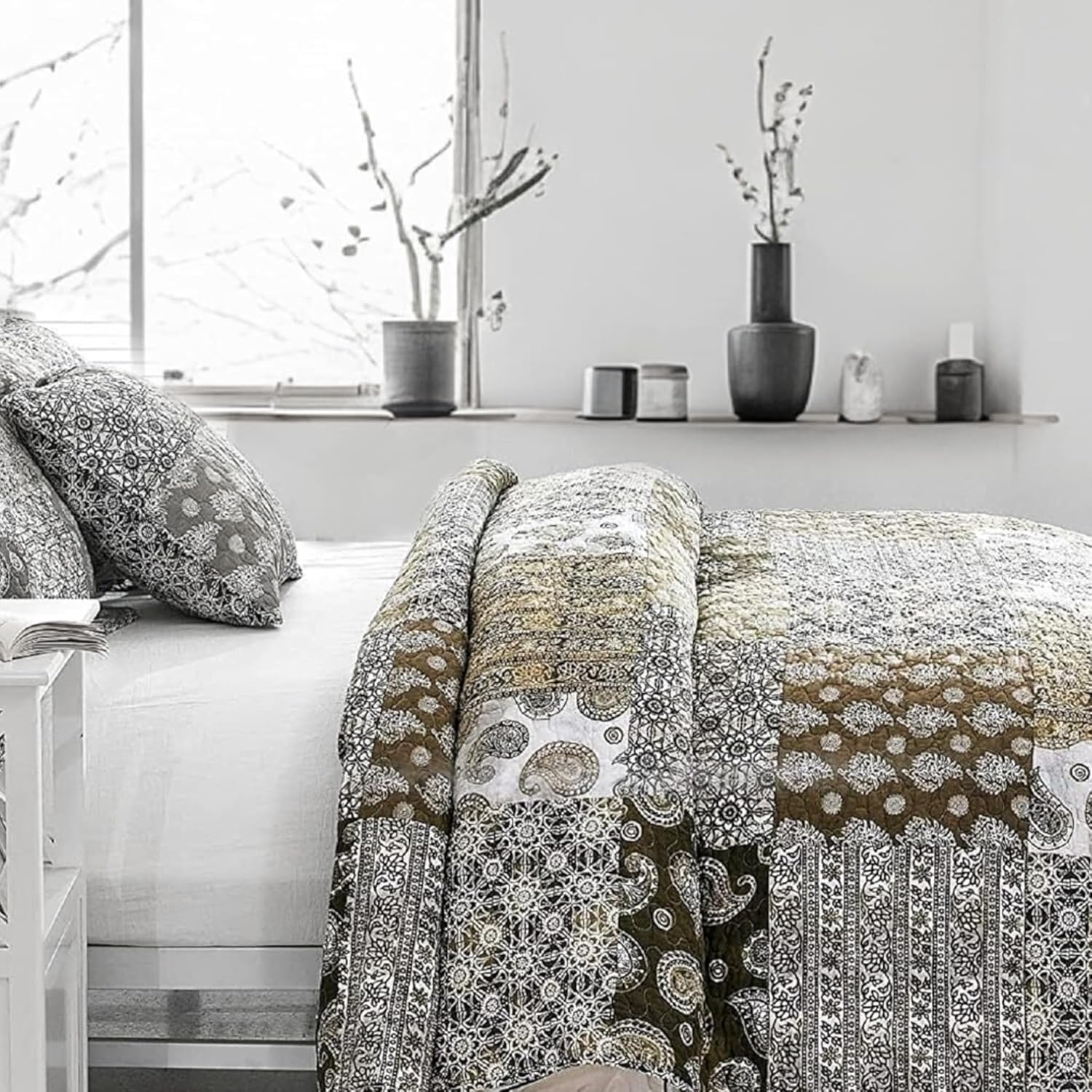 DaDa Bedding Bohemian Cotton Quilt Set - Moroccan Dreams