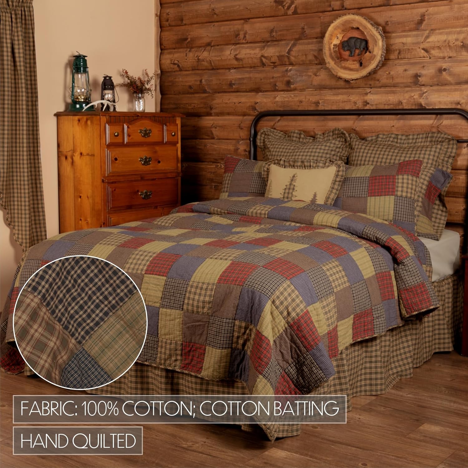 VHC Brands Cedar Ridge Quilt Set 3 Piece