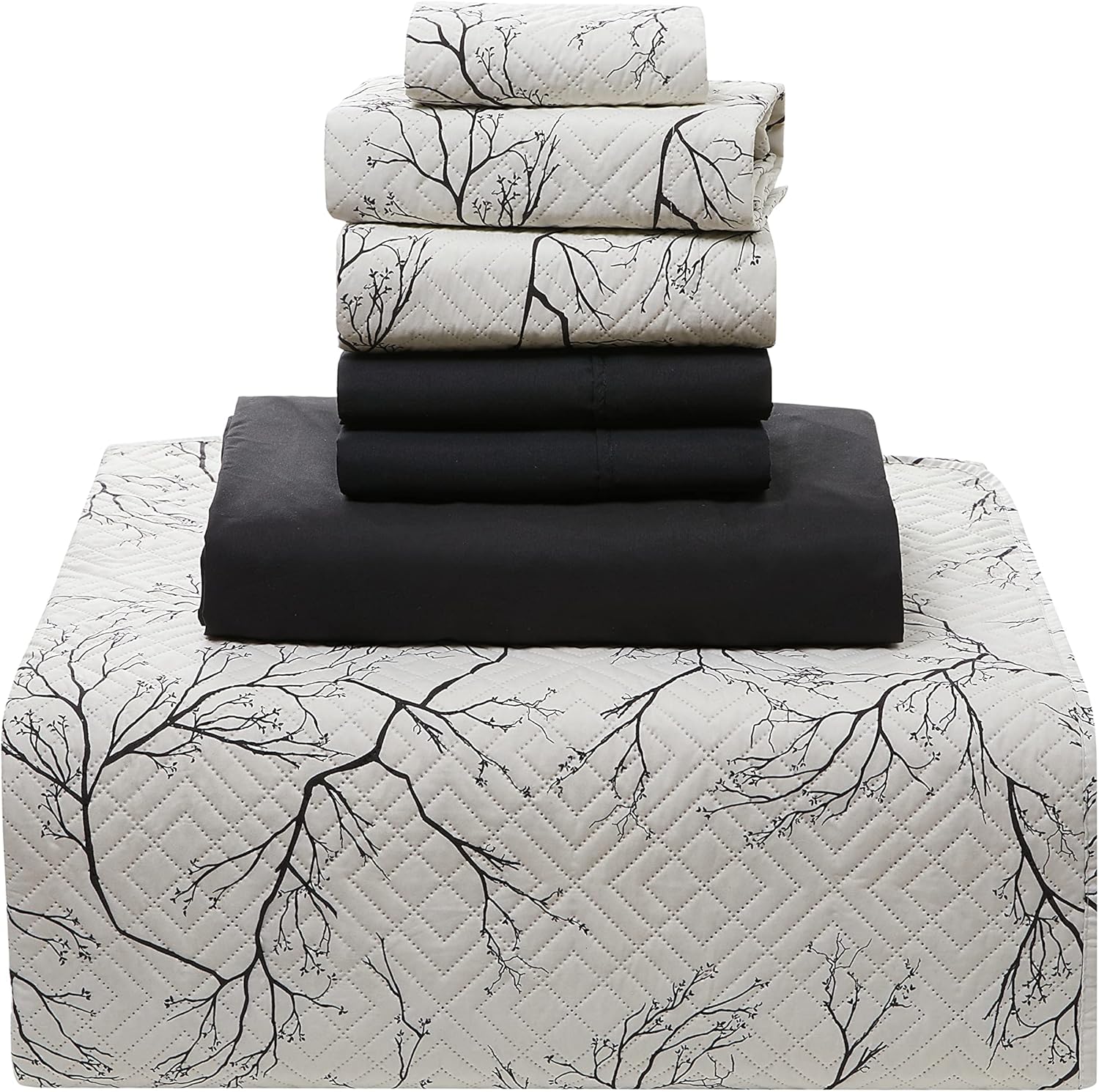 Clara Clark 7 Piece Summer Quilt Set Queen Size