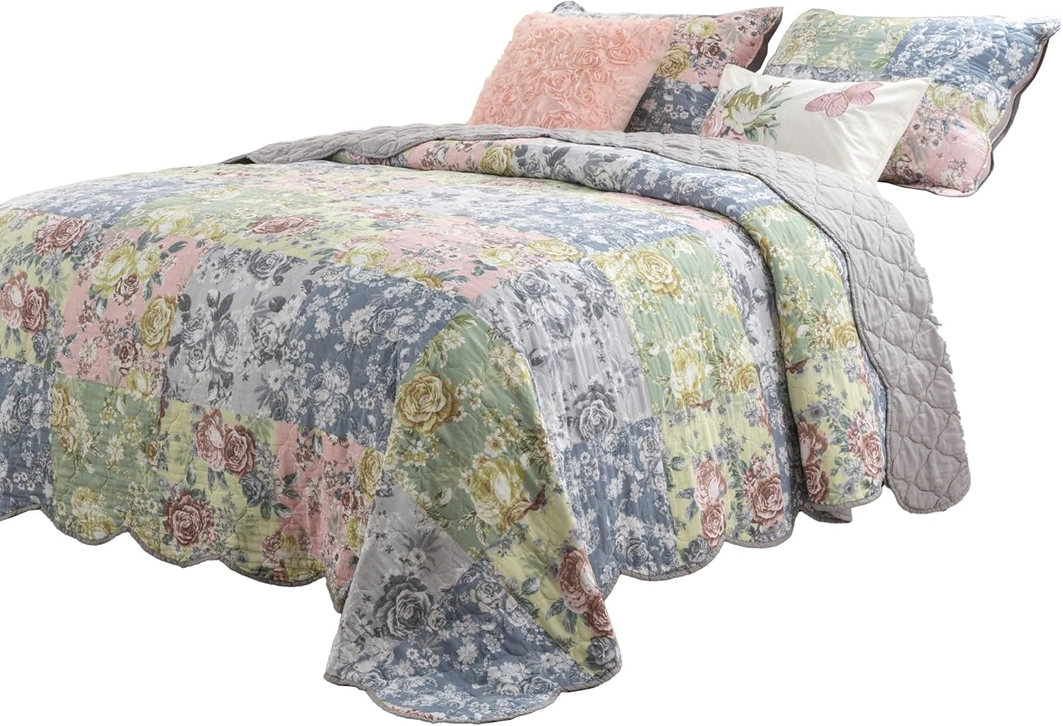 Benzara Eni 3 Piece California King Quilt Set