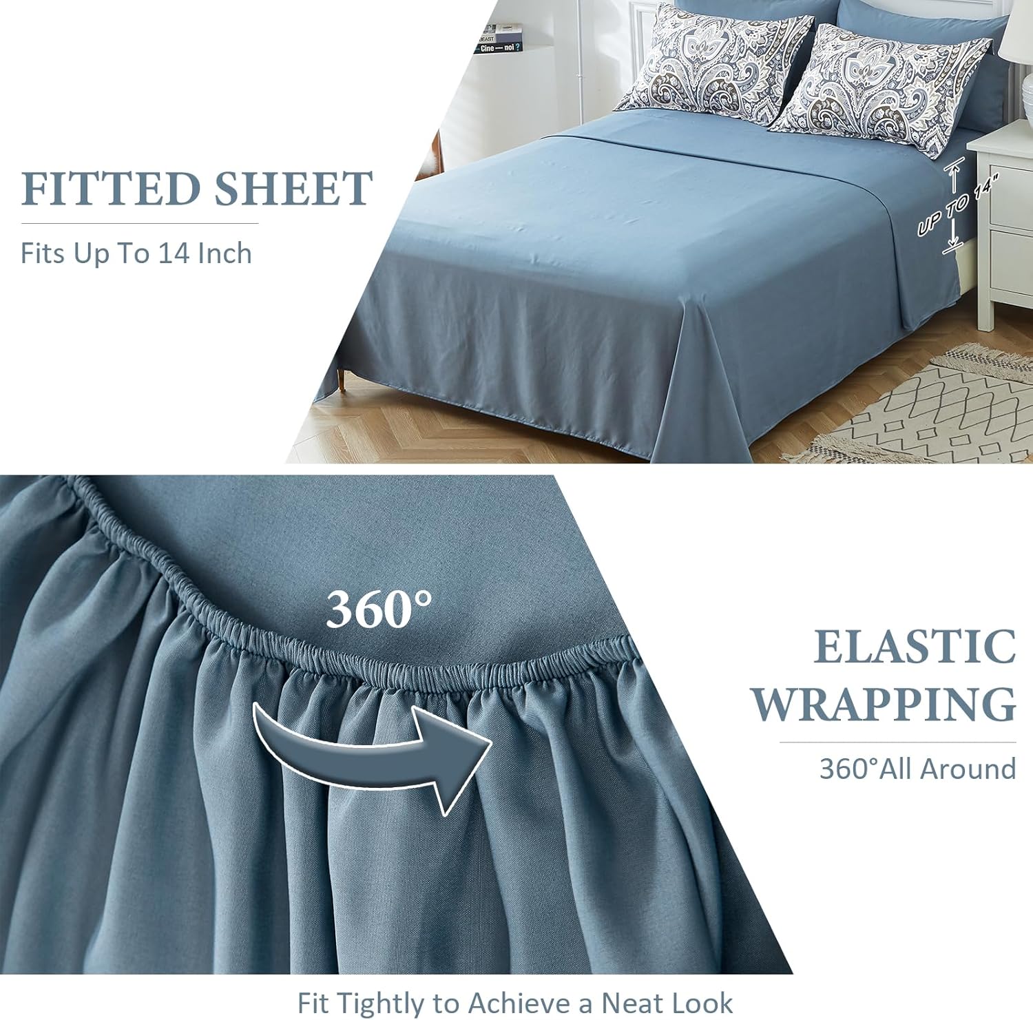 Drucon Blue Paisley 7-Piece Comforter Set