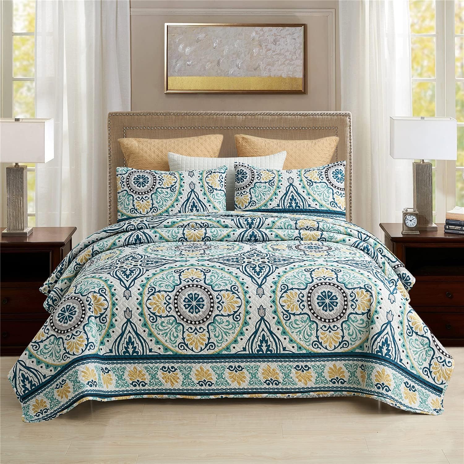 Quilt King Bedding Set 3 Piece Soft Microfiber