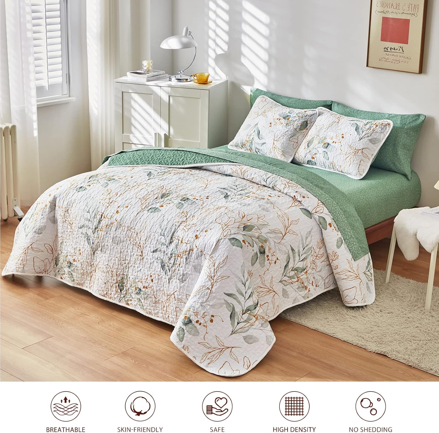 Joyreap 2-Piece Microfiber Quilt Set 1
