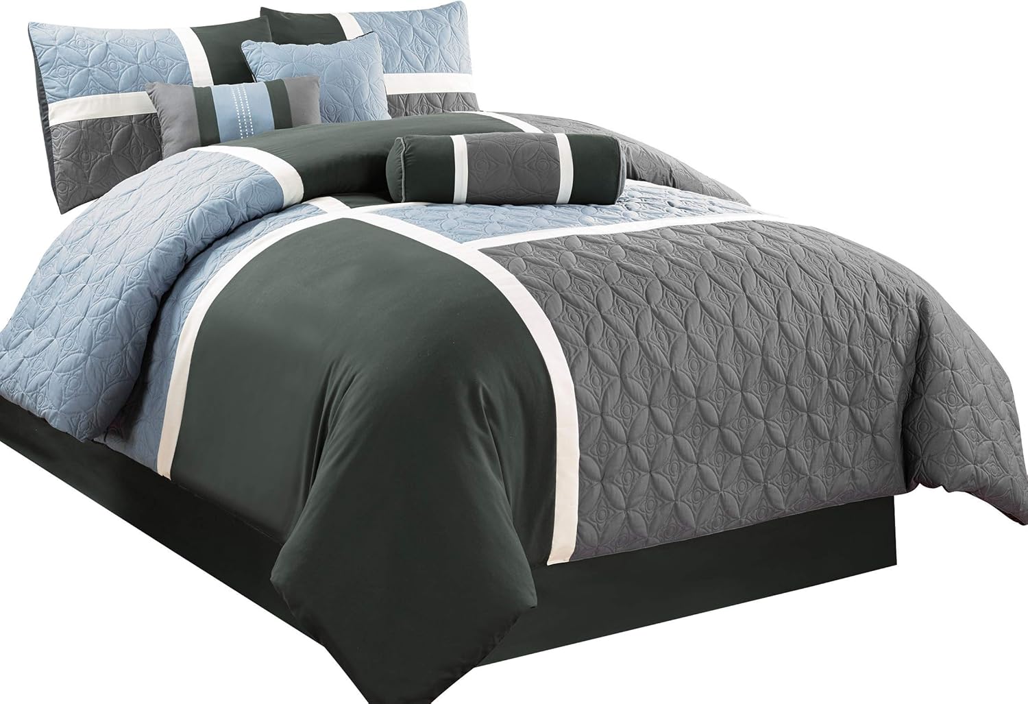 Chezmoi Upland 7-Piece Patchwork Comforter Set