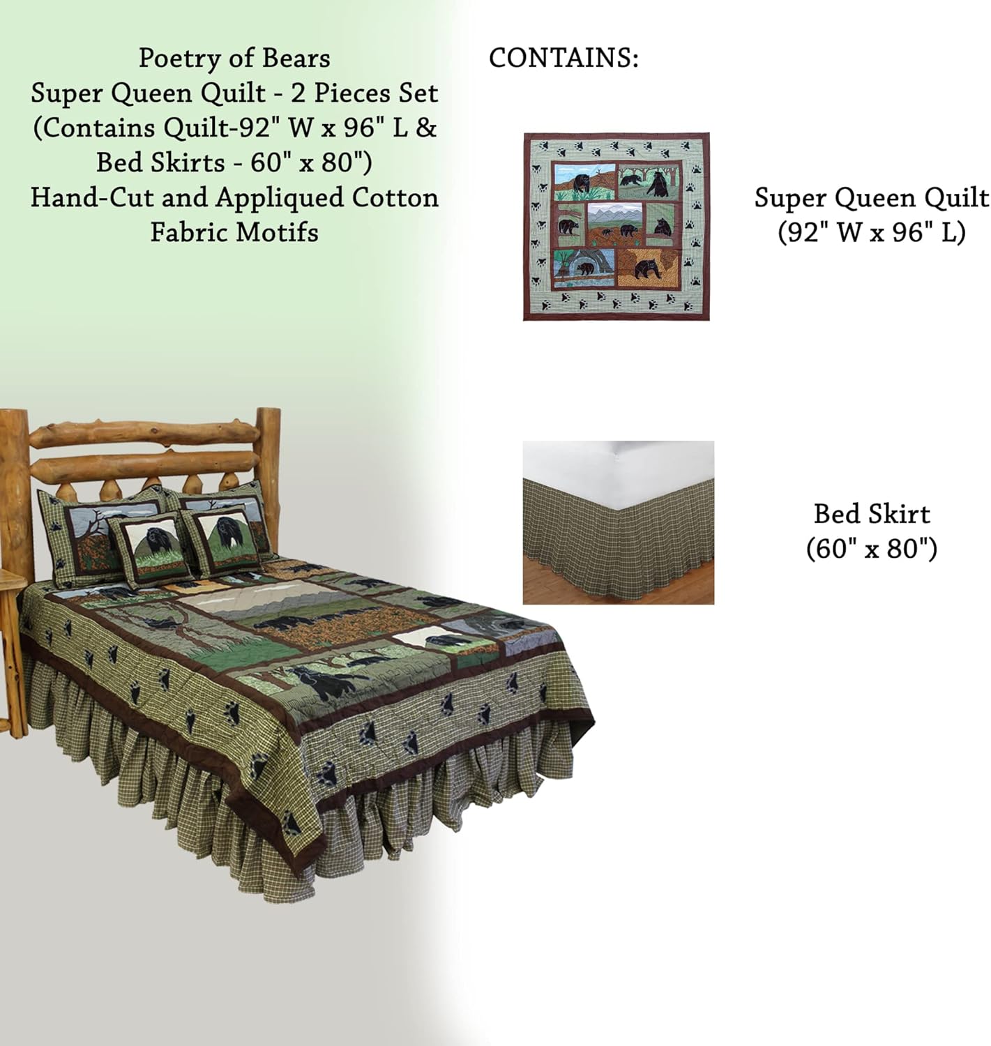 Patch Magic Quilts Poetry of Bears 2-Piece Set