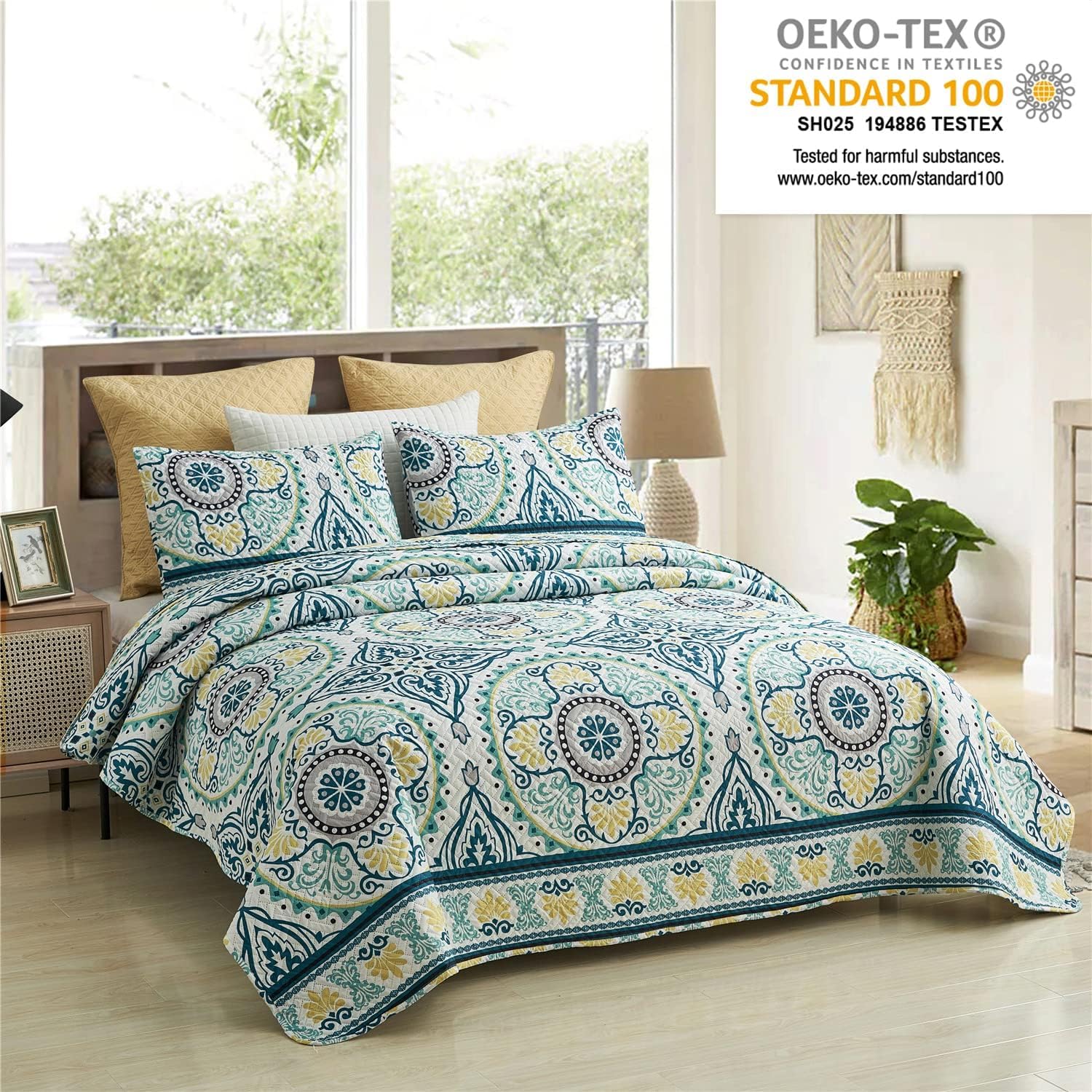 Quilt King Bedding Set 3 Piece Soft Microfiber