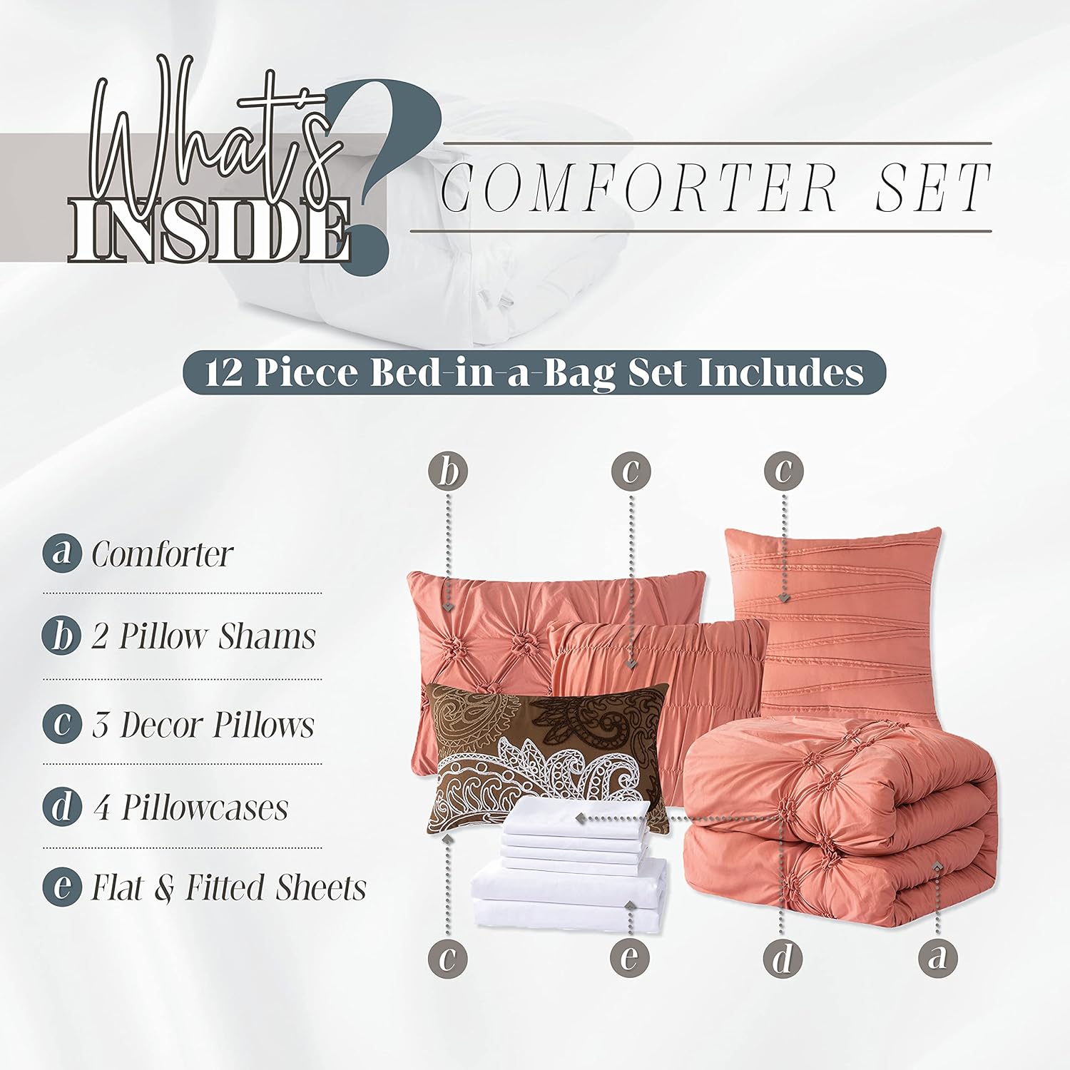 Elegant Comfort 12-Piece California King Bed-in-a-Bag