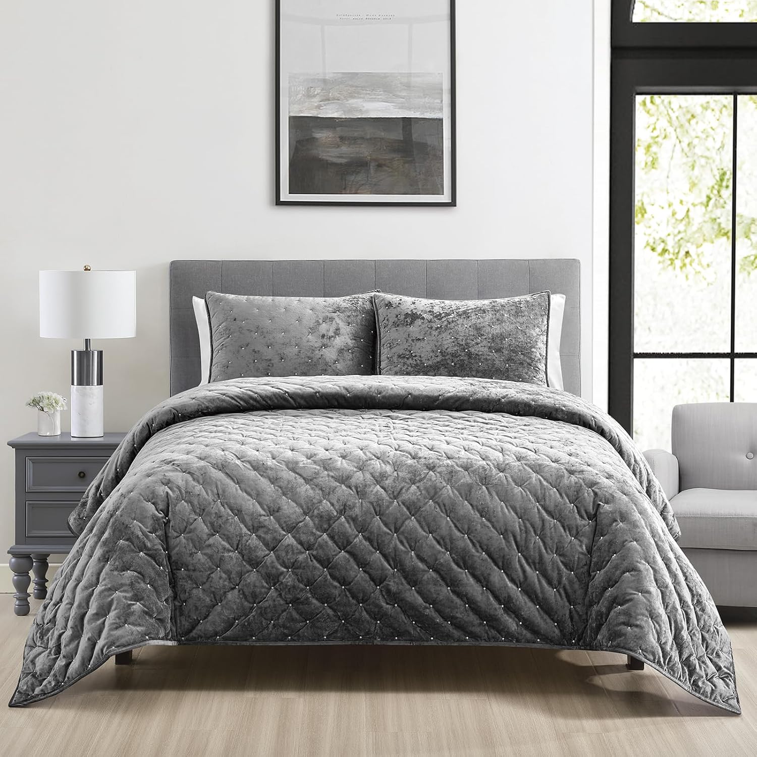 Sunshine Nicole Embroidery Quilt Set King 3pc