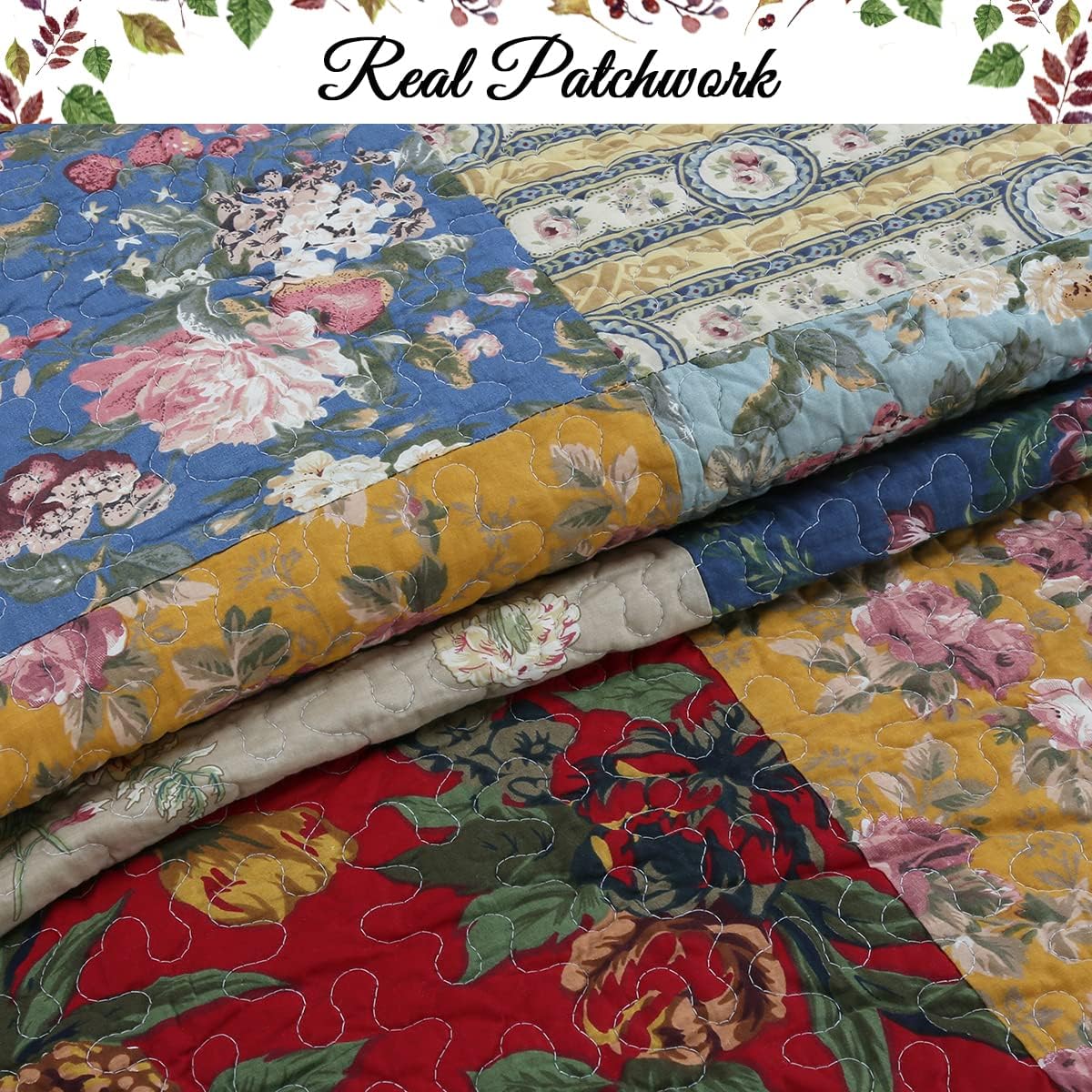Cozy Line 100 Cotton Reversible Quilt Set