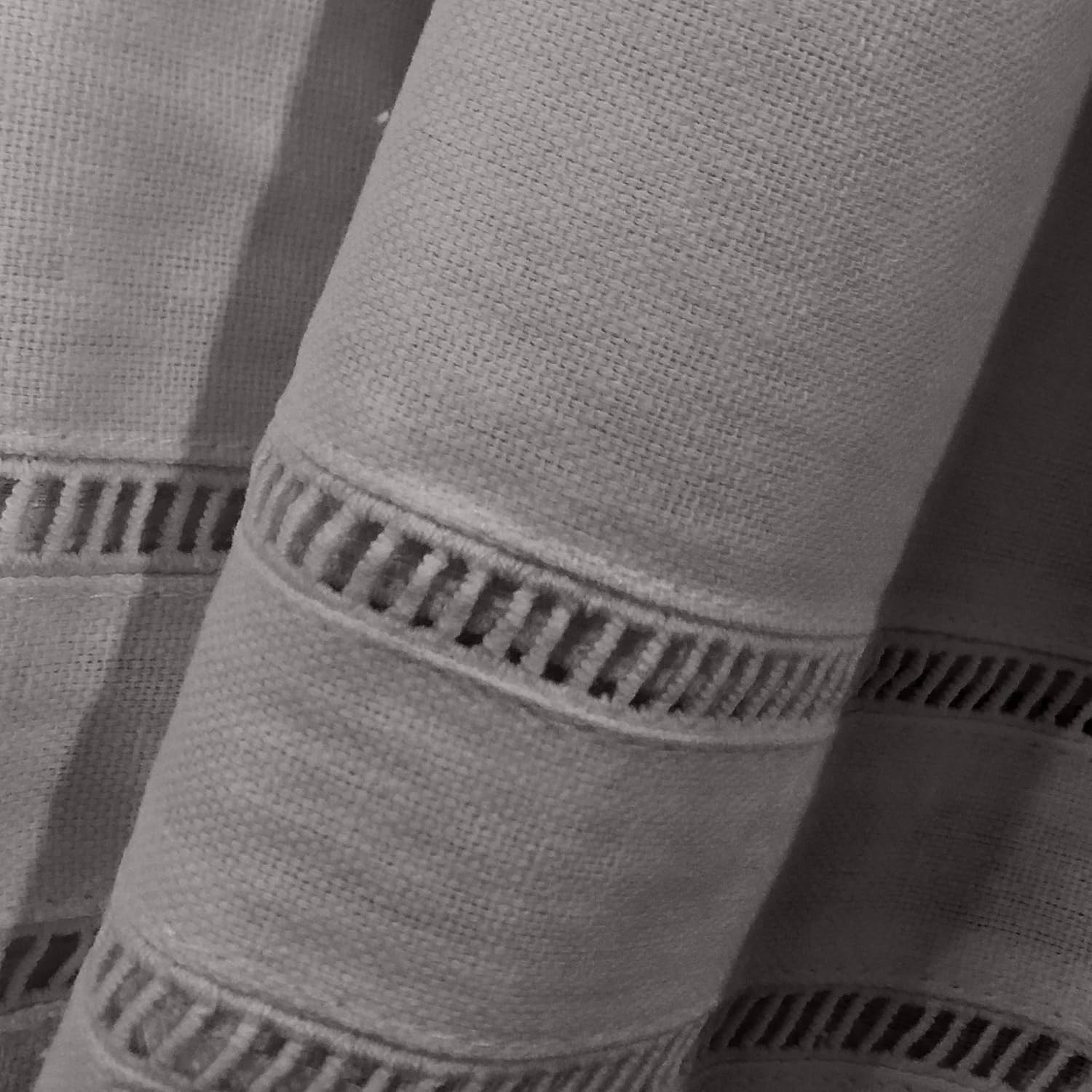 FRESH IDEAS Linenweave Hemstitch Bed Skirt Gray Twin Size