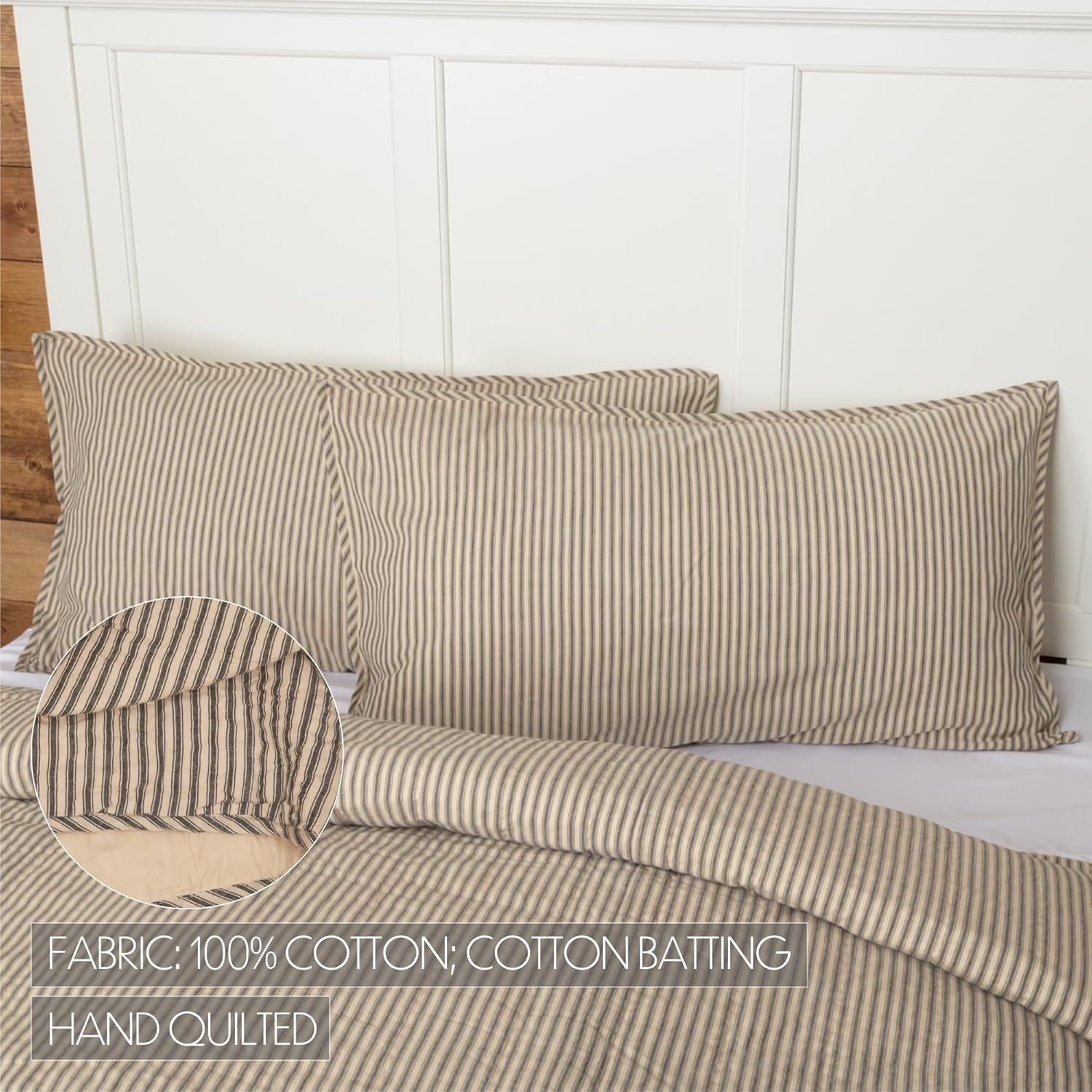 VHC Brands Sawyer Mill Charcoal 5 Piece Quilt Set
