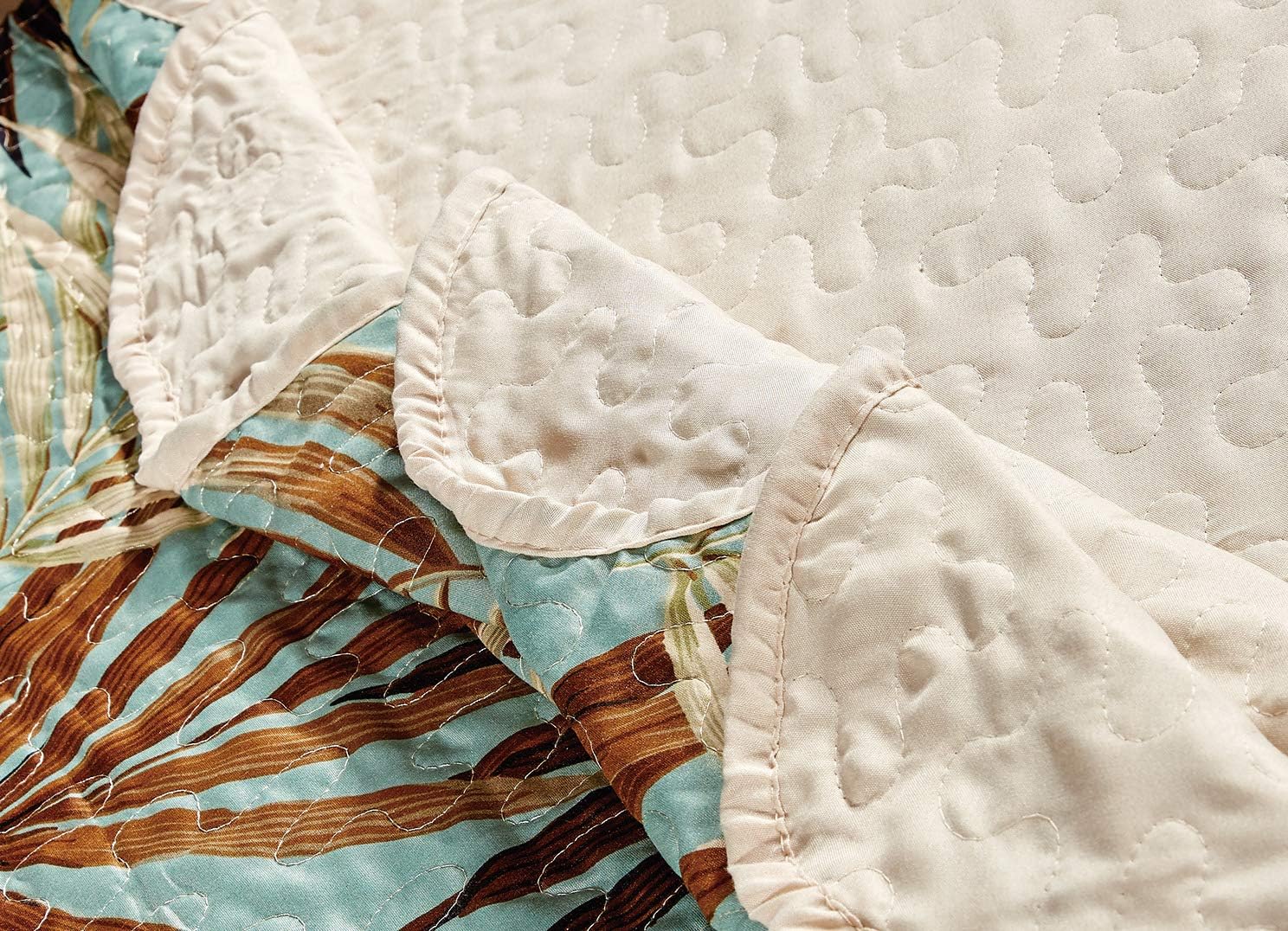 Masterplay 3-Piece Tropical Palm Leaf Quilt Set