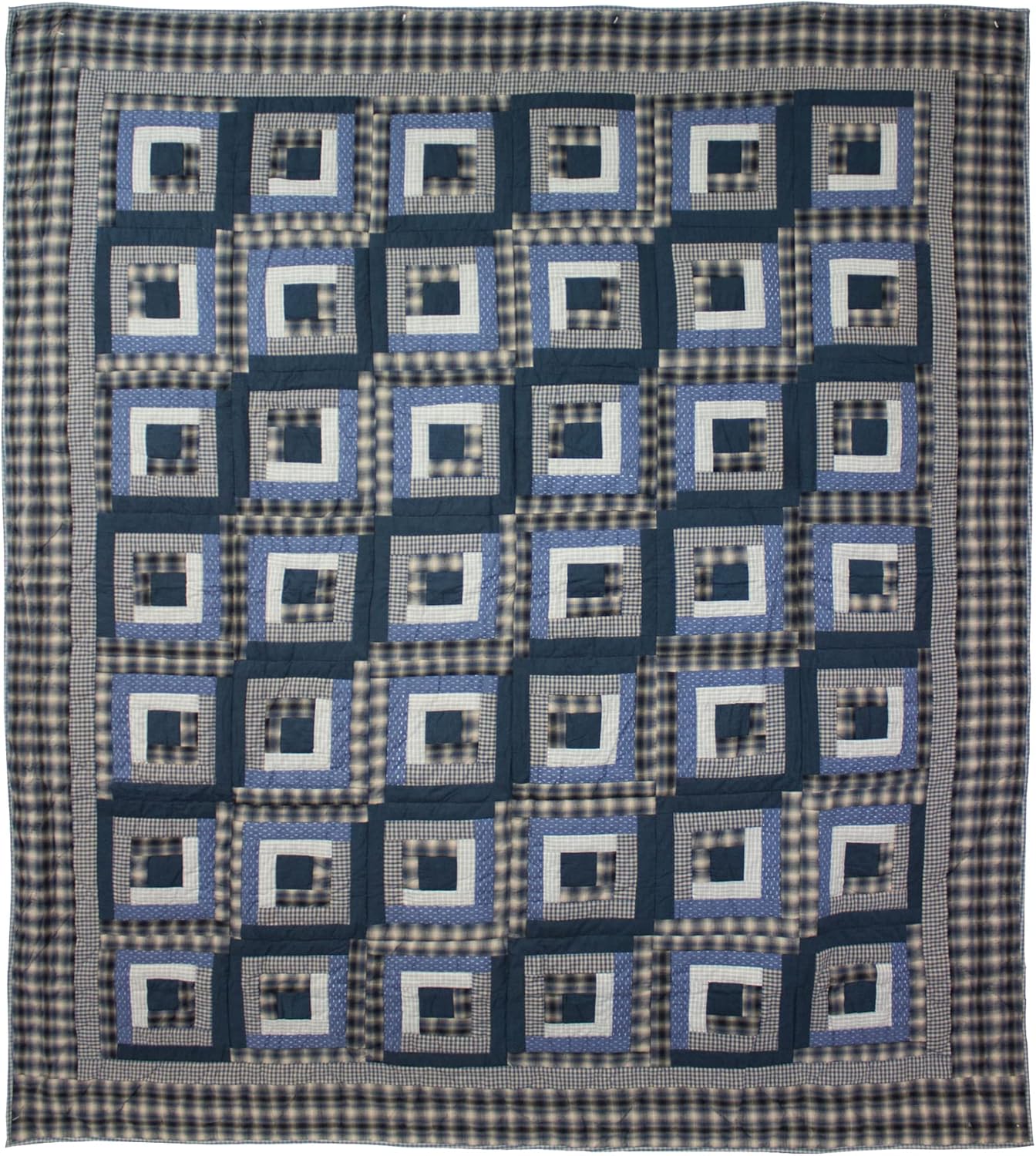 Patch Magic Blue Maze Twin Quilt Set
