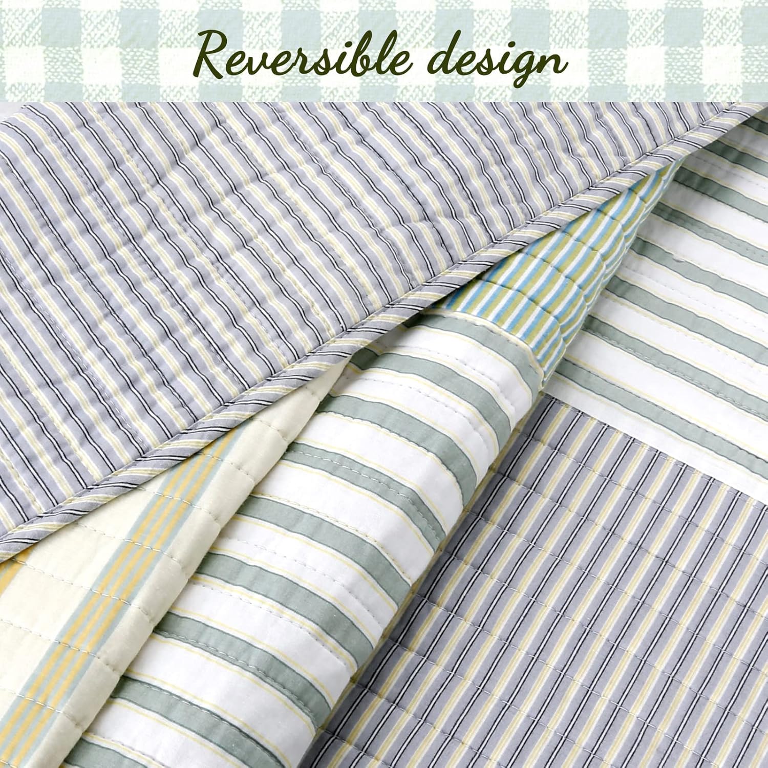 Cozy Line 100 Cotton Reversible Quilt Bedding Set
