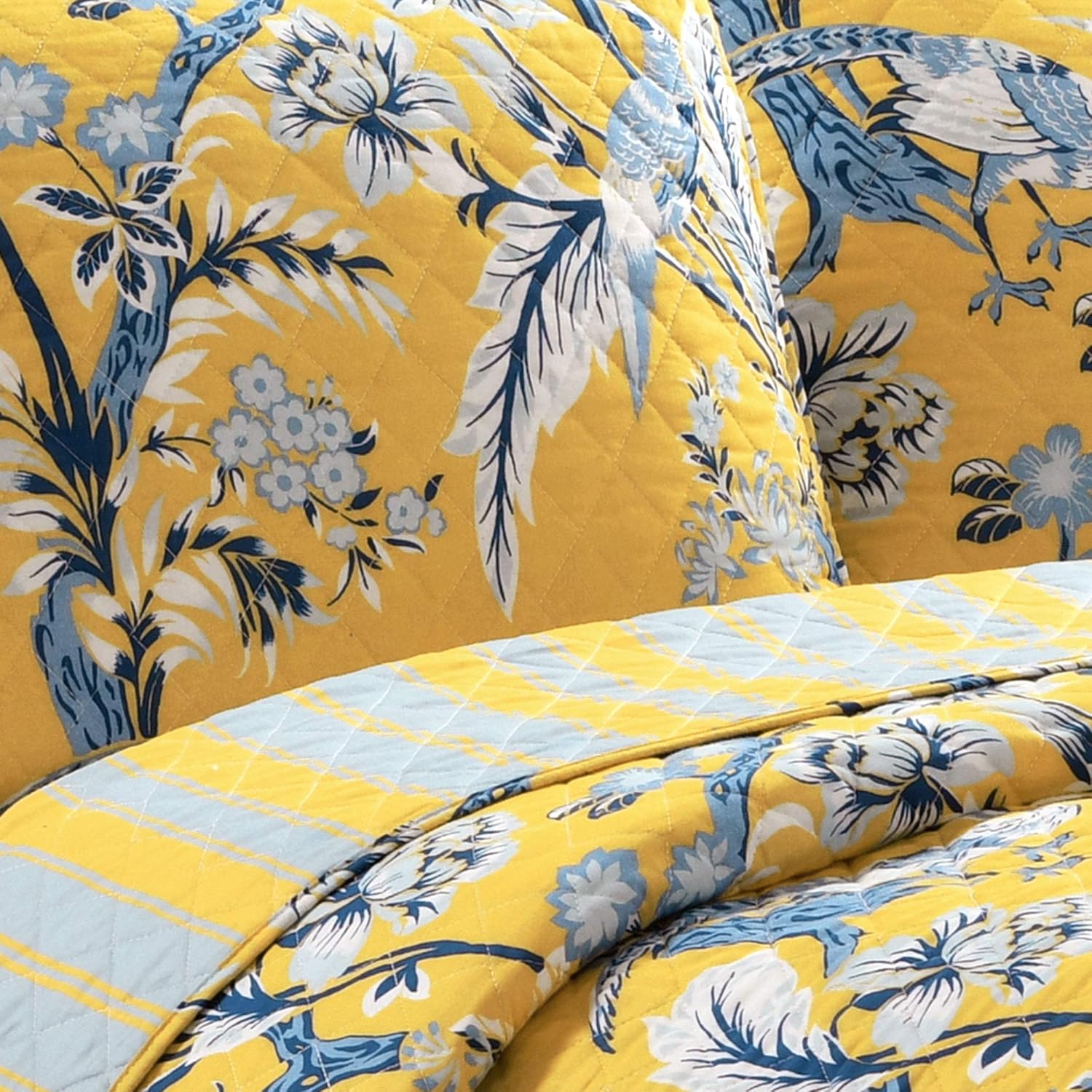 Lush Decor Dolores Reversible Cotton Quilt Set King
