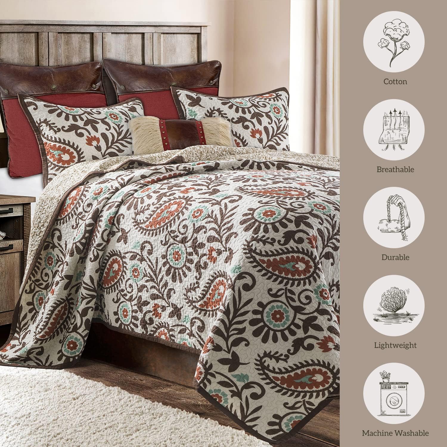 Paseo Road Rebecca 3 Piece Quilt Set Super King 1