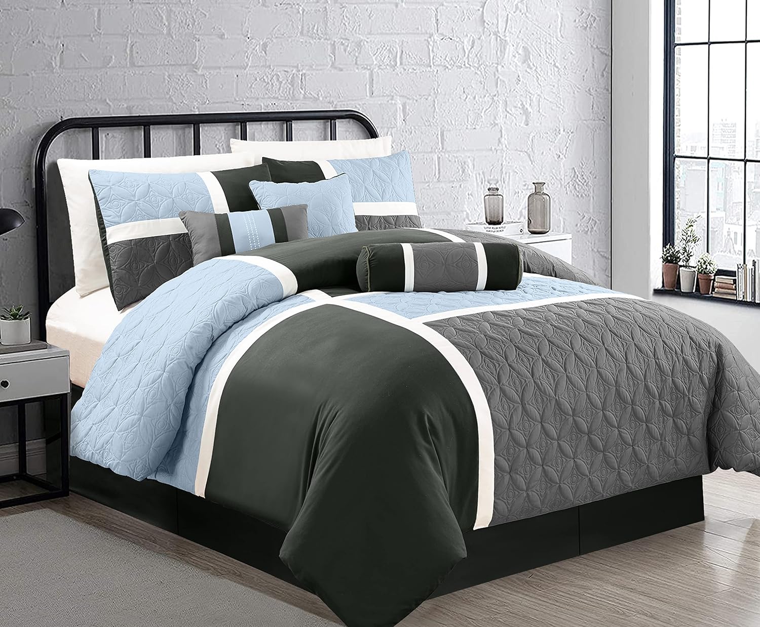 Chezmoi Upland 7-Piece Patchwork Comforter Set