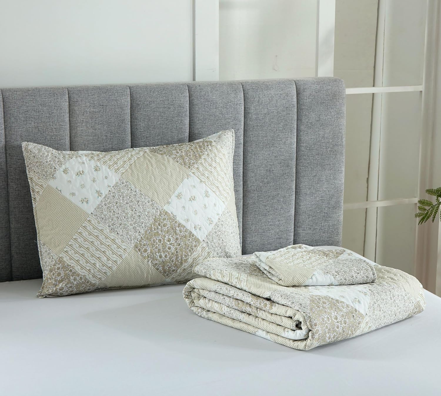 Boryard Queen Size Quilt Set with Reversible Design