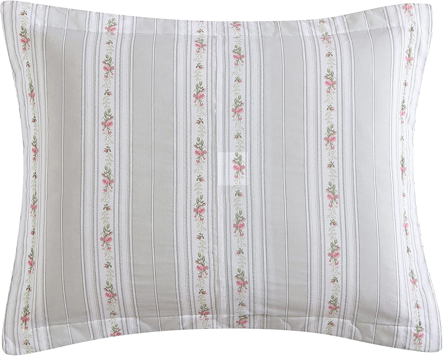 Laura Ashley Twin Quilt Set - Melany Pink Reversible Cotton Bedding
