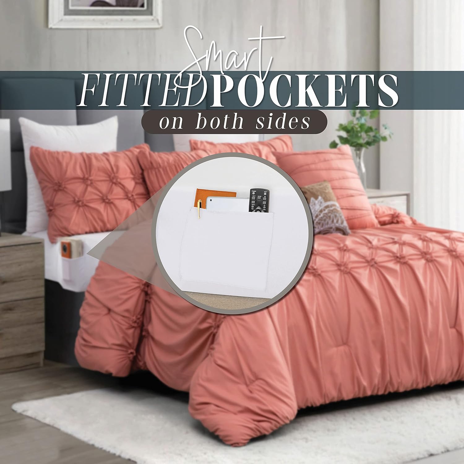 Elegant Comfort 12-Piece California King Bed-in-a-Bag