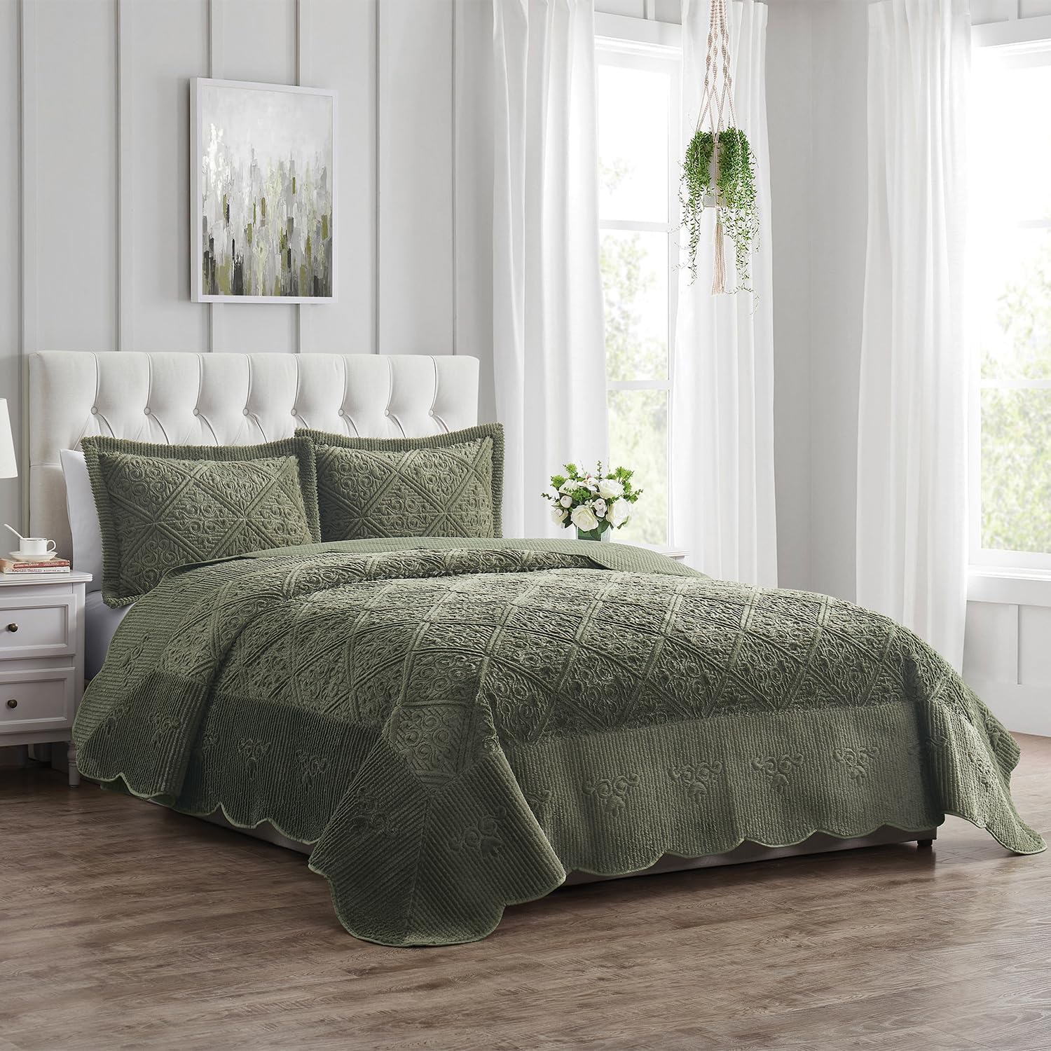 VCNY Home Full Quilt Set with Shams and Bedspread