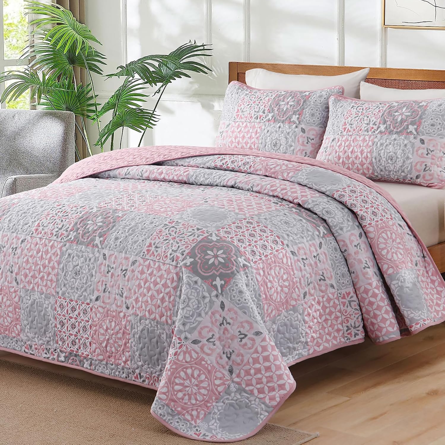 Dobuyly Patchwork Quilt Set Queen Size