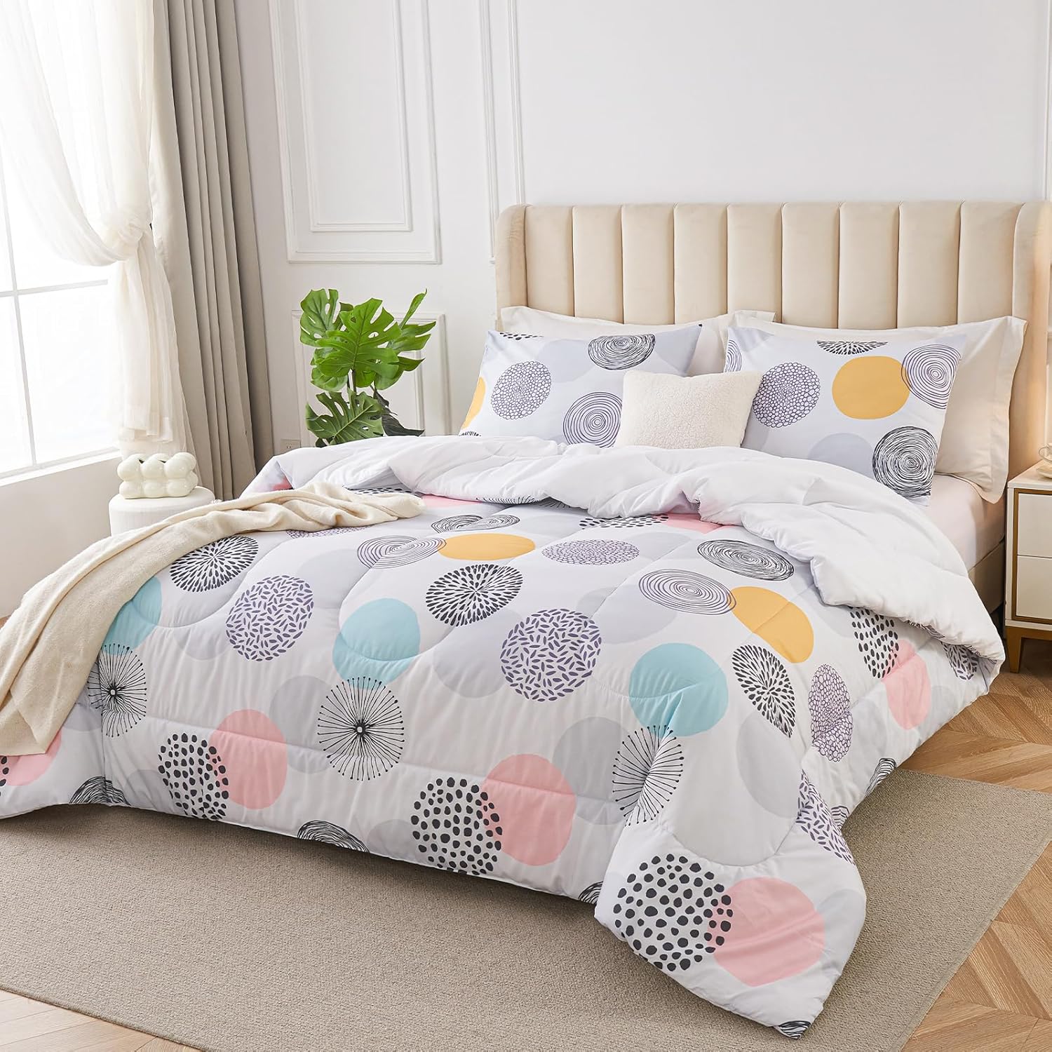 Crossvast 3 Piece Comforter Set with Pillow Cases