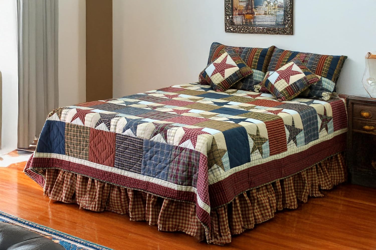Patch Magic Stars and Squares Super King Quilt Set