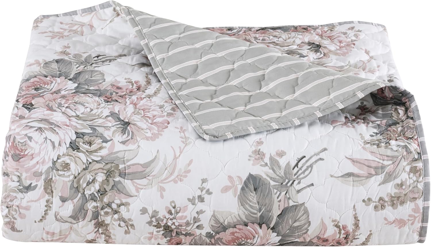 Royal Court Estelle Five Queen Cal King Quilt Set Blush 104X90