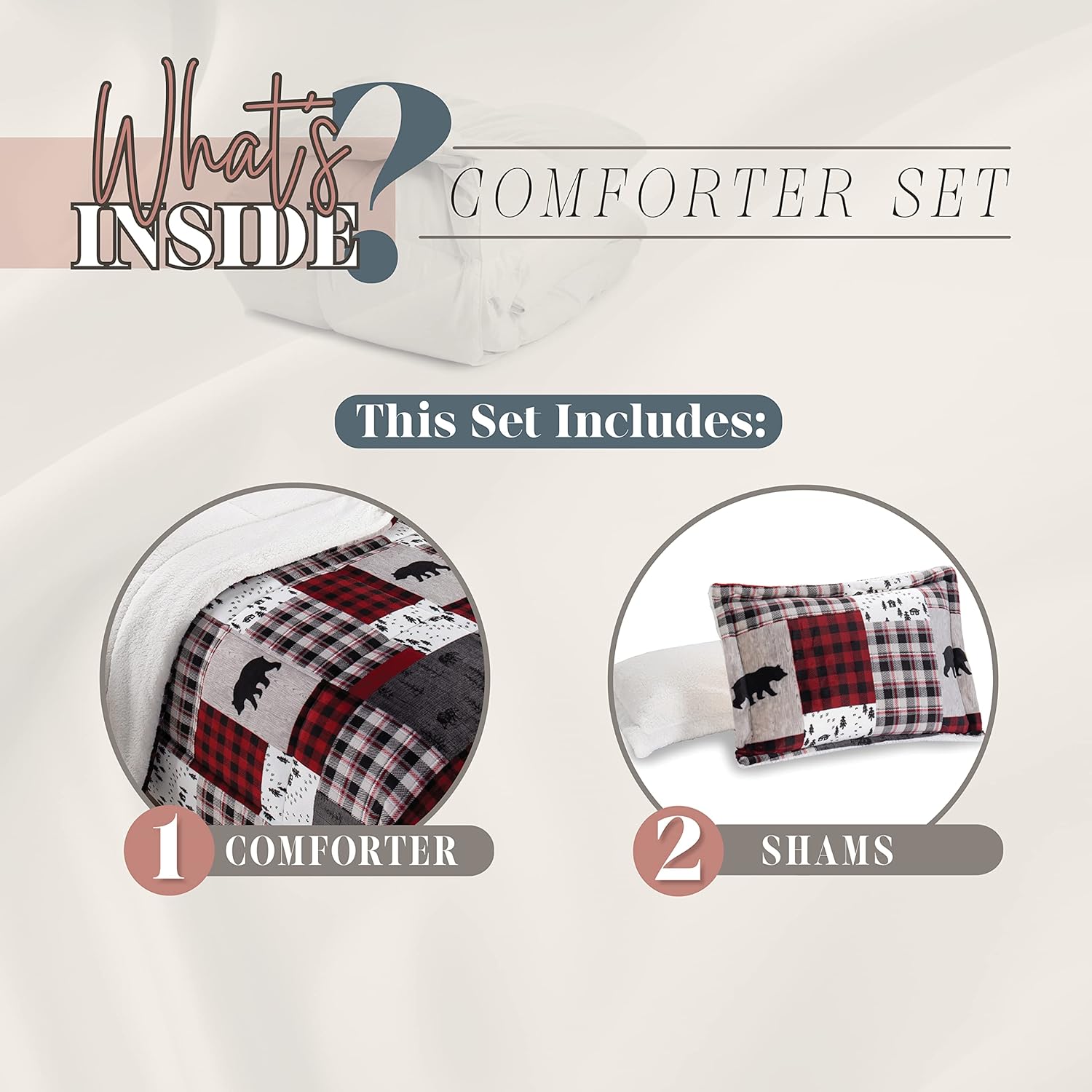 Elegant Comfort 3-Piece Cal King Comforter Set