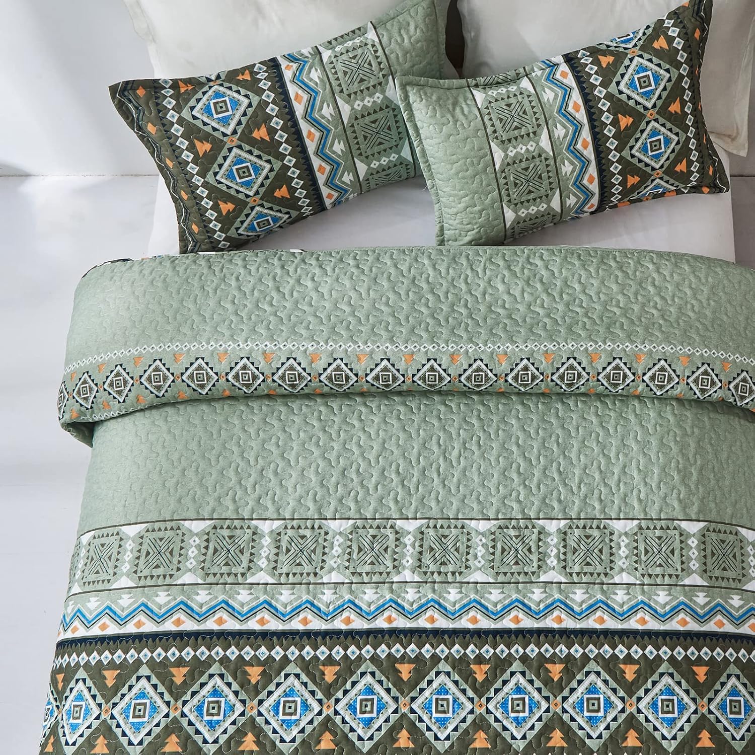 WONGS BEDDING Boho Quilt Set California King 1