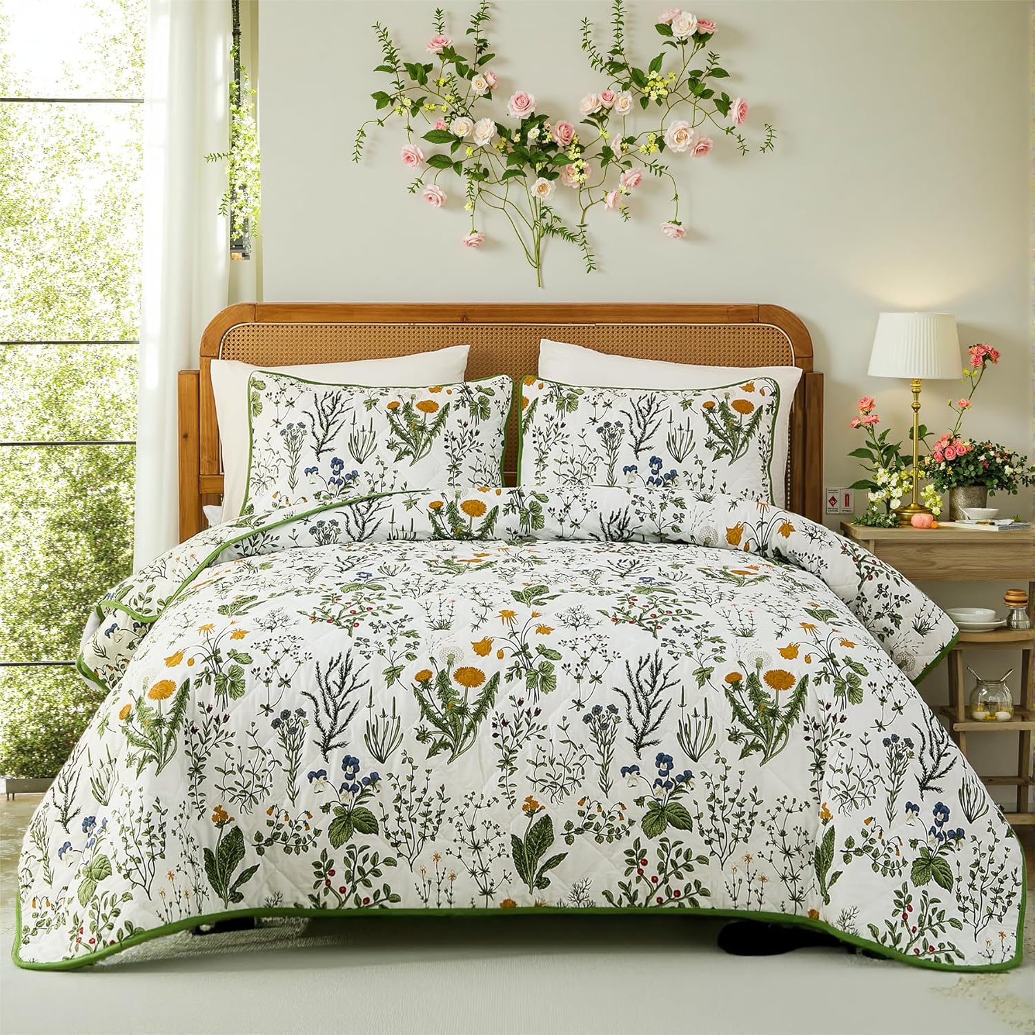 Cozaline 3-Piece Quilt Set King Size Cotton