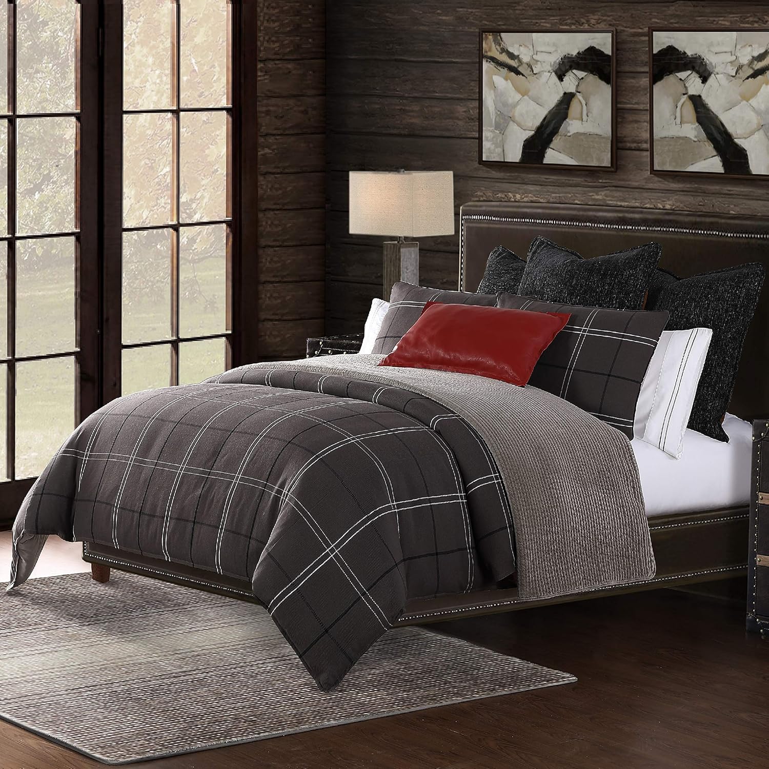 HiEnd Accents Heath 3 Piece Super King Comforter Set