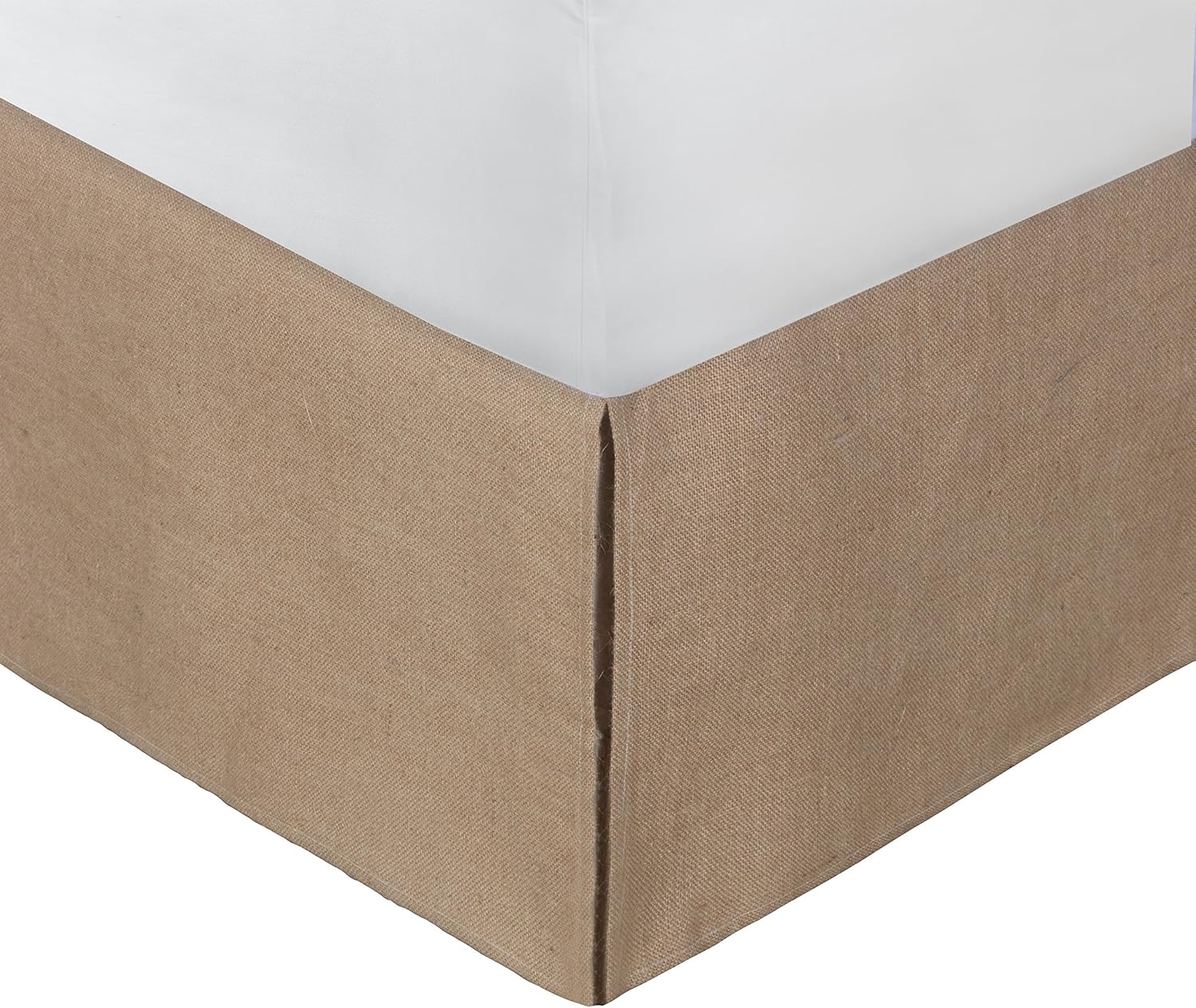 Greenland Home Fashions - GL-1710EBKT Burlap Bed Skirt Natural Twin