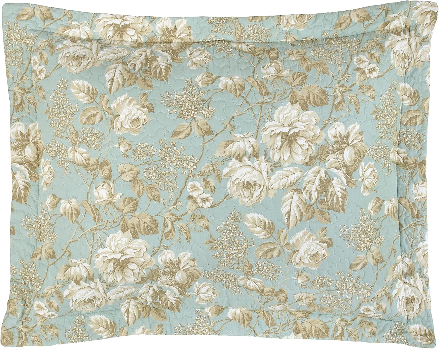 Laura Ashley King Quilt Set - Brompton Green 100 Cotton Reversible Bedding 1