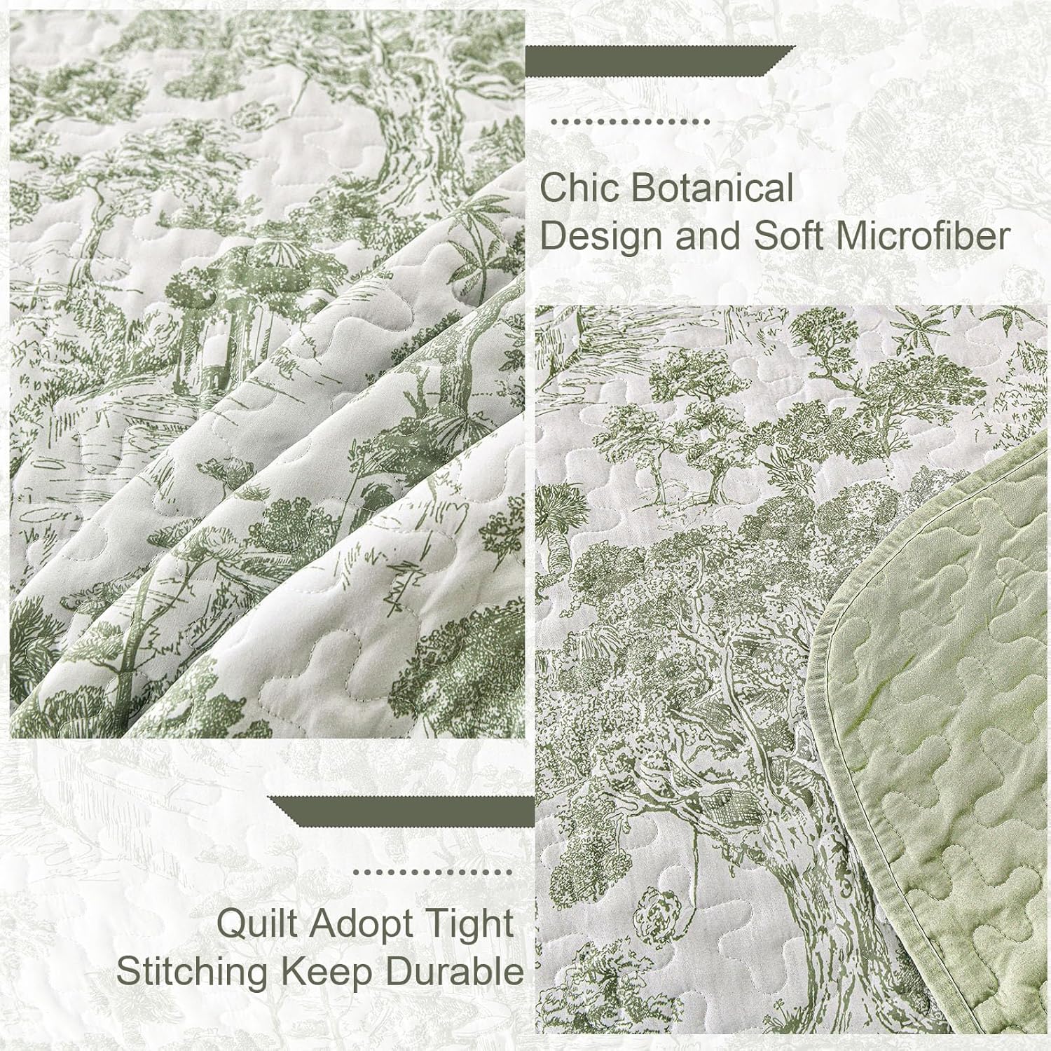 WONGS BEDDING Botanical Quilt Set California King