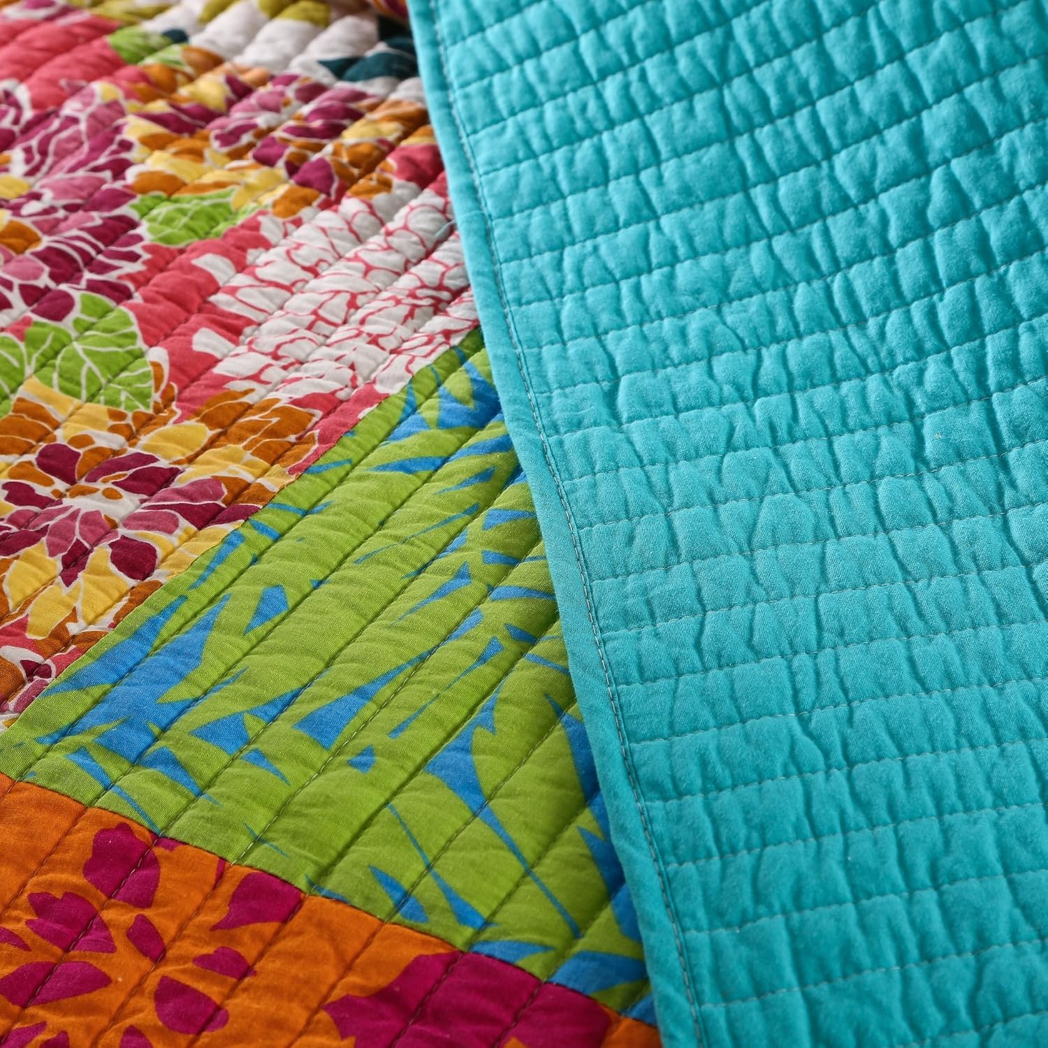 Tache Eclectic Floral Quilt Set Cal King