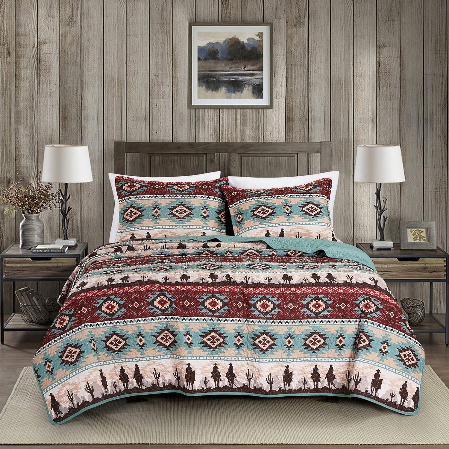 Chezmoi Collection Dune 3-Piece Quilt Set