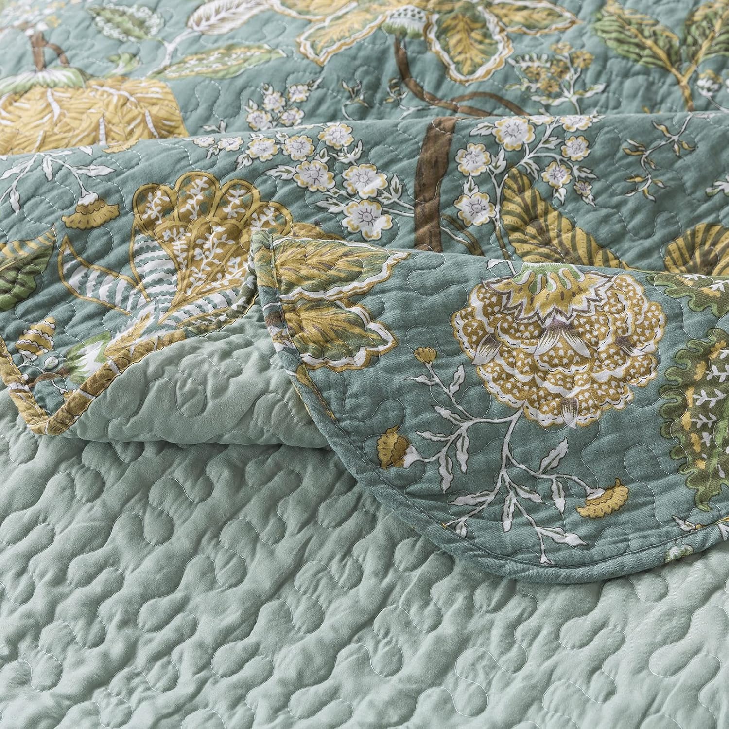 NEWLAKE Reversible Patchwork Quilt Set Queen Size