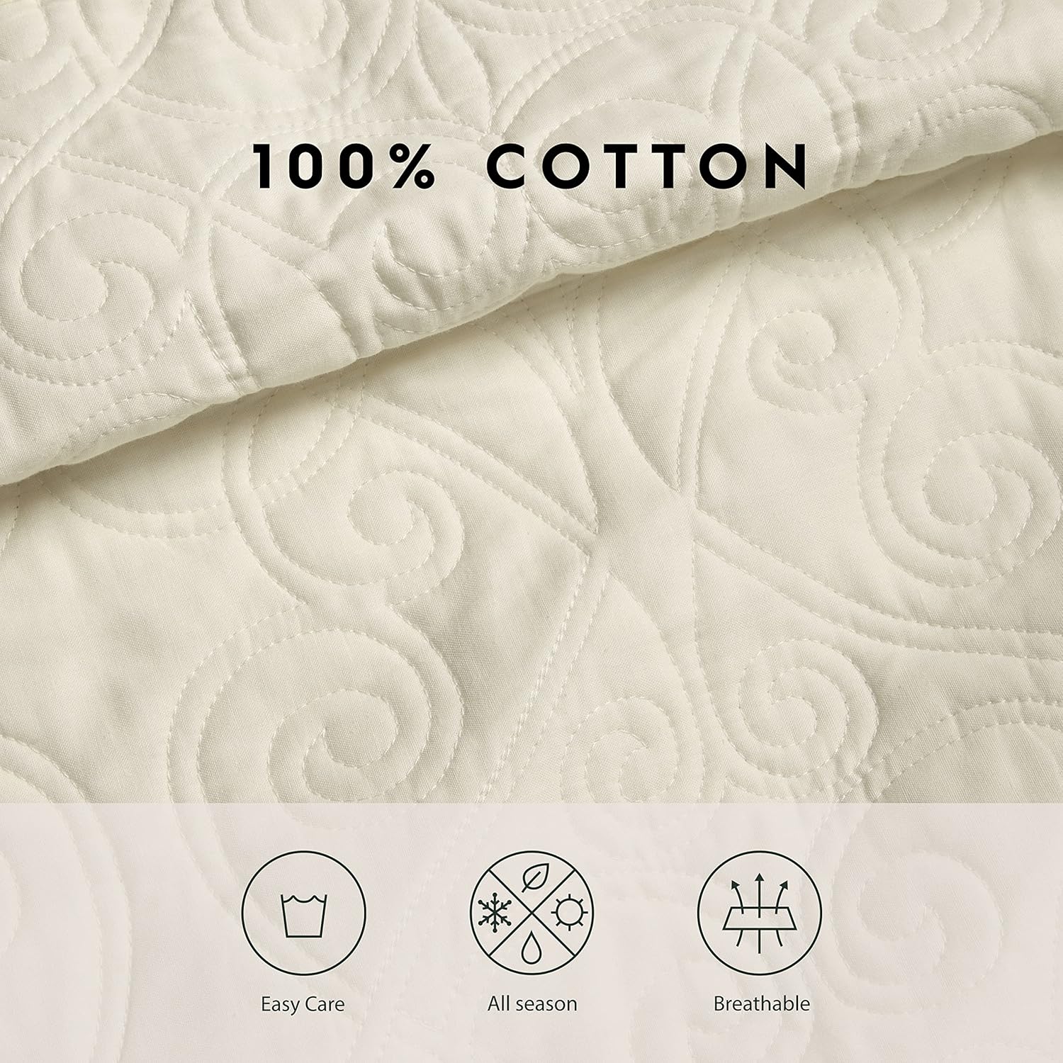 Laura Ashley Felicity Quilt Set King Ivory