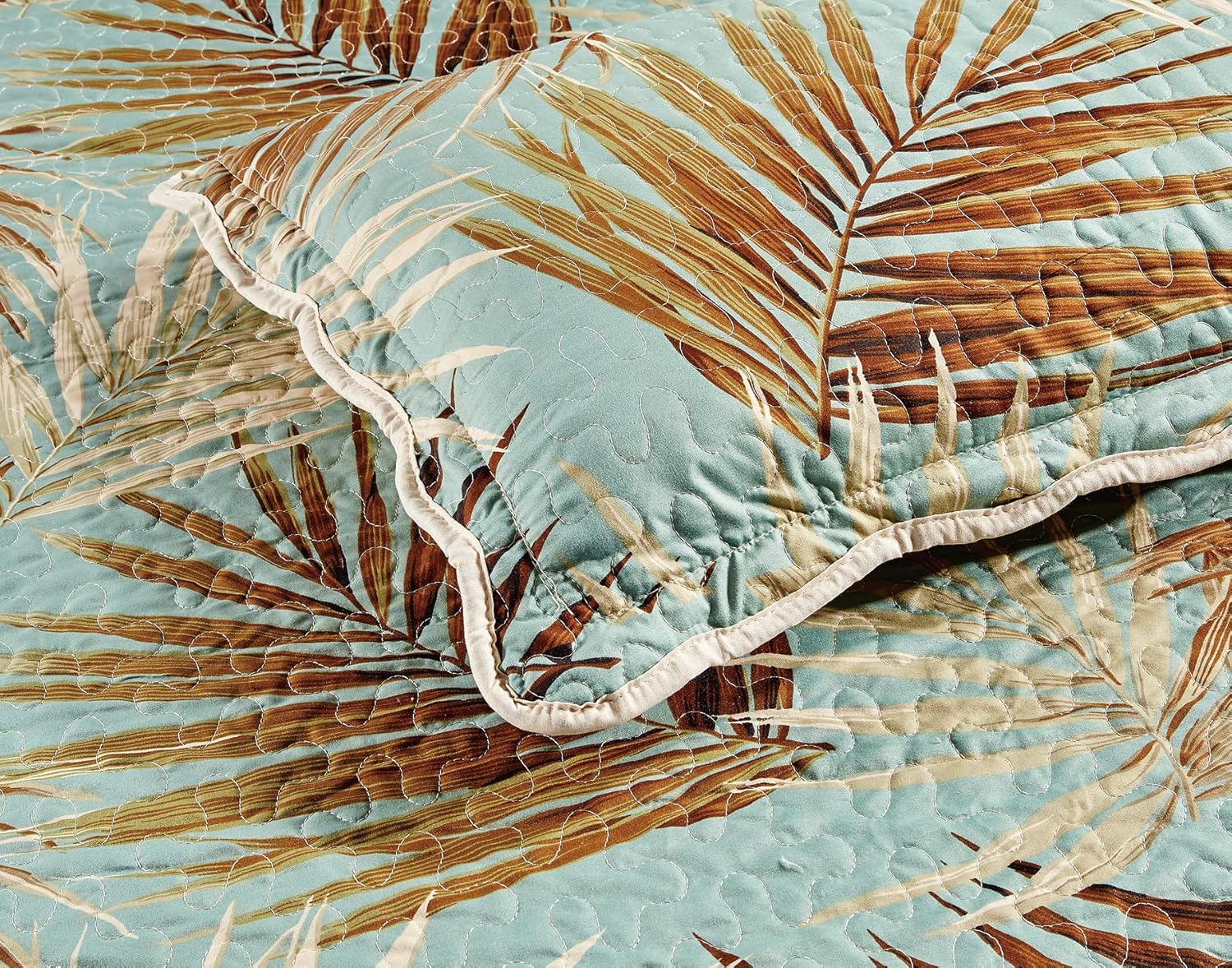 Masterplay 3-Piece Tropical Palm Leaf Quilt Set