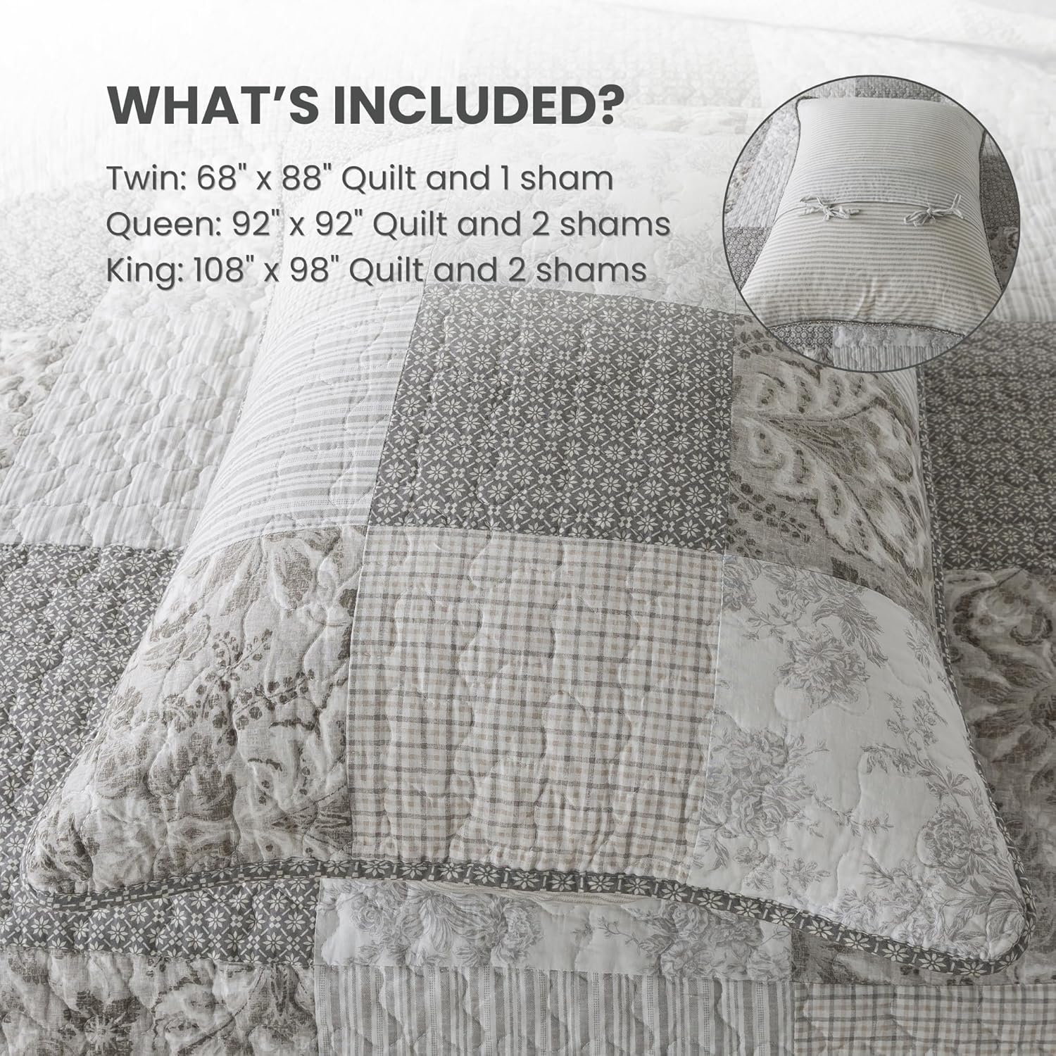 SLPR Silver Linings Cotton Quilt Set - King Size
