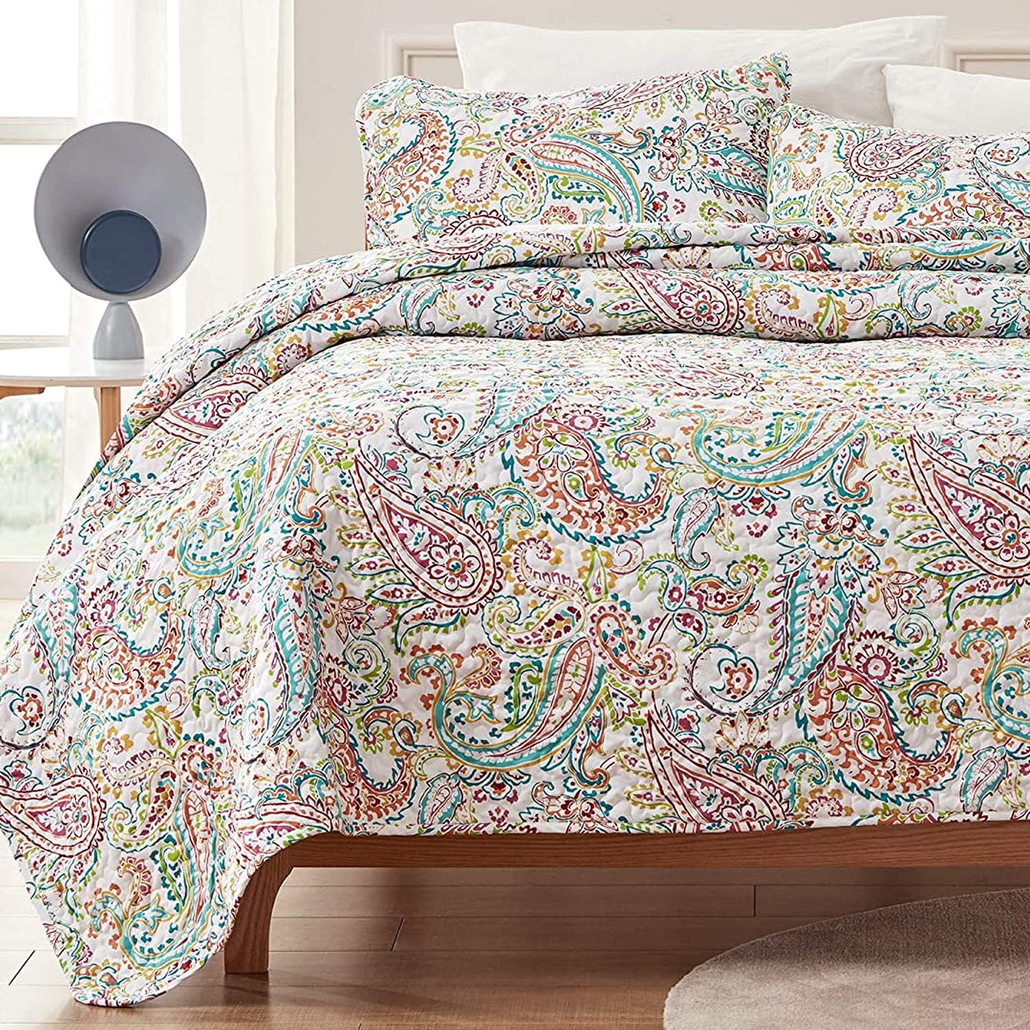 SLEEP ZONE 3-Piece Quilt Set - King Size Reversible 1