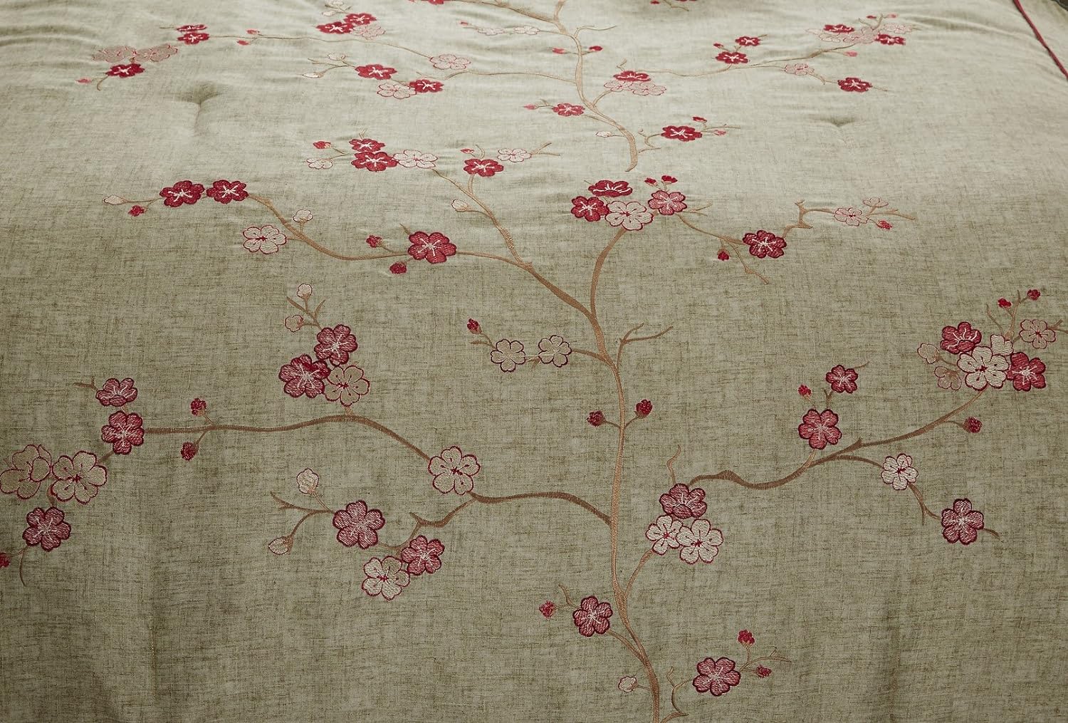 Chezmoi Miki 7-Piece Luxury Floral Comforter Set California King