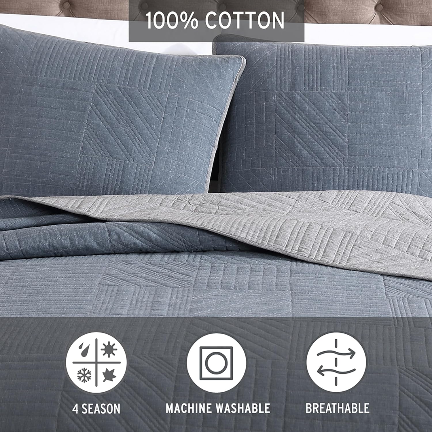 Eddie Bauer King Quilt Set with Matching Shams