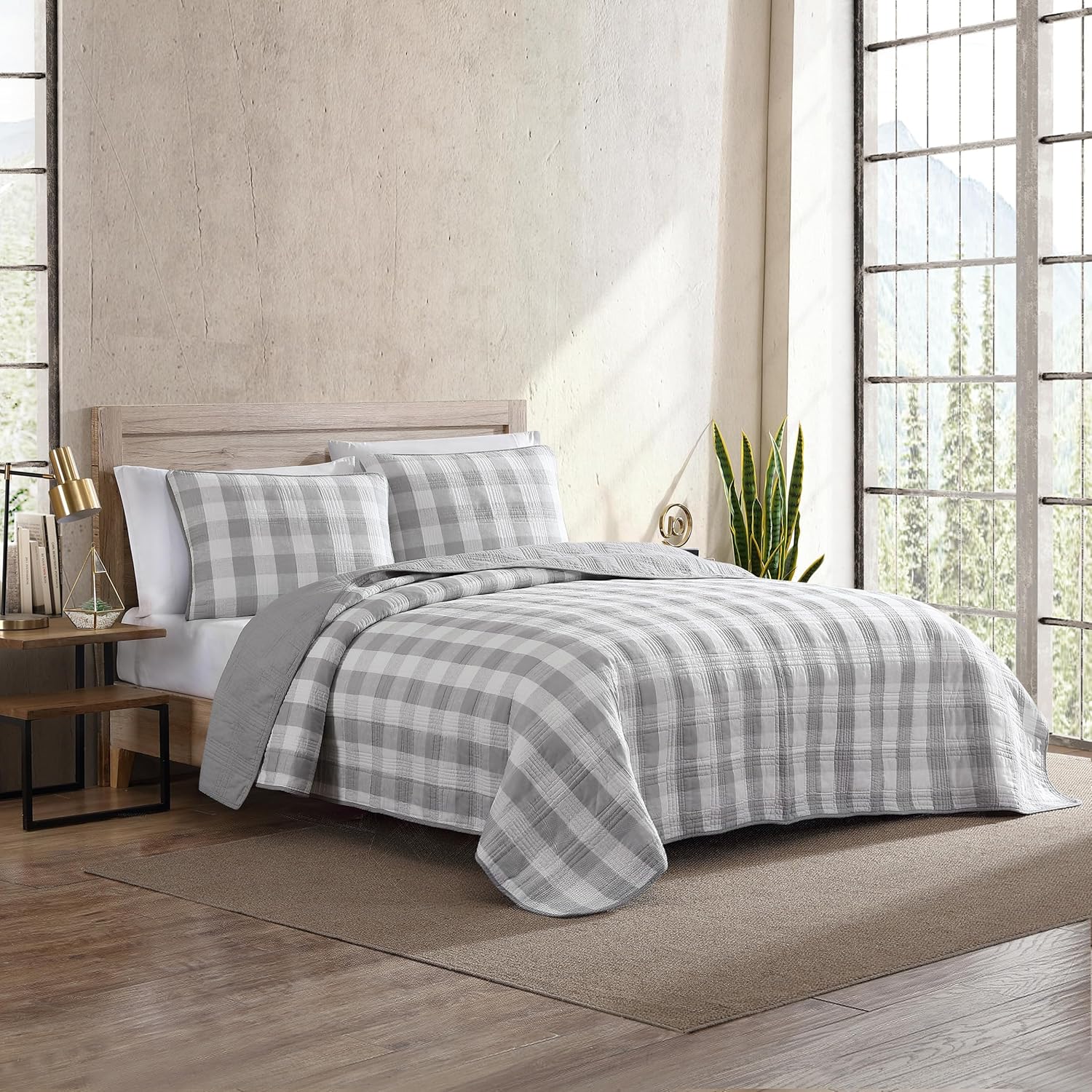 Eddie Bauer Queen Quilt Set - Cotton Reversible with Matching Shams