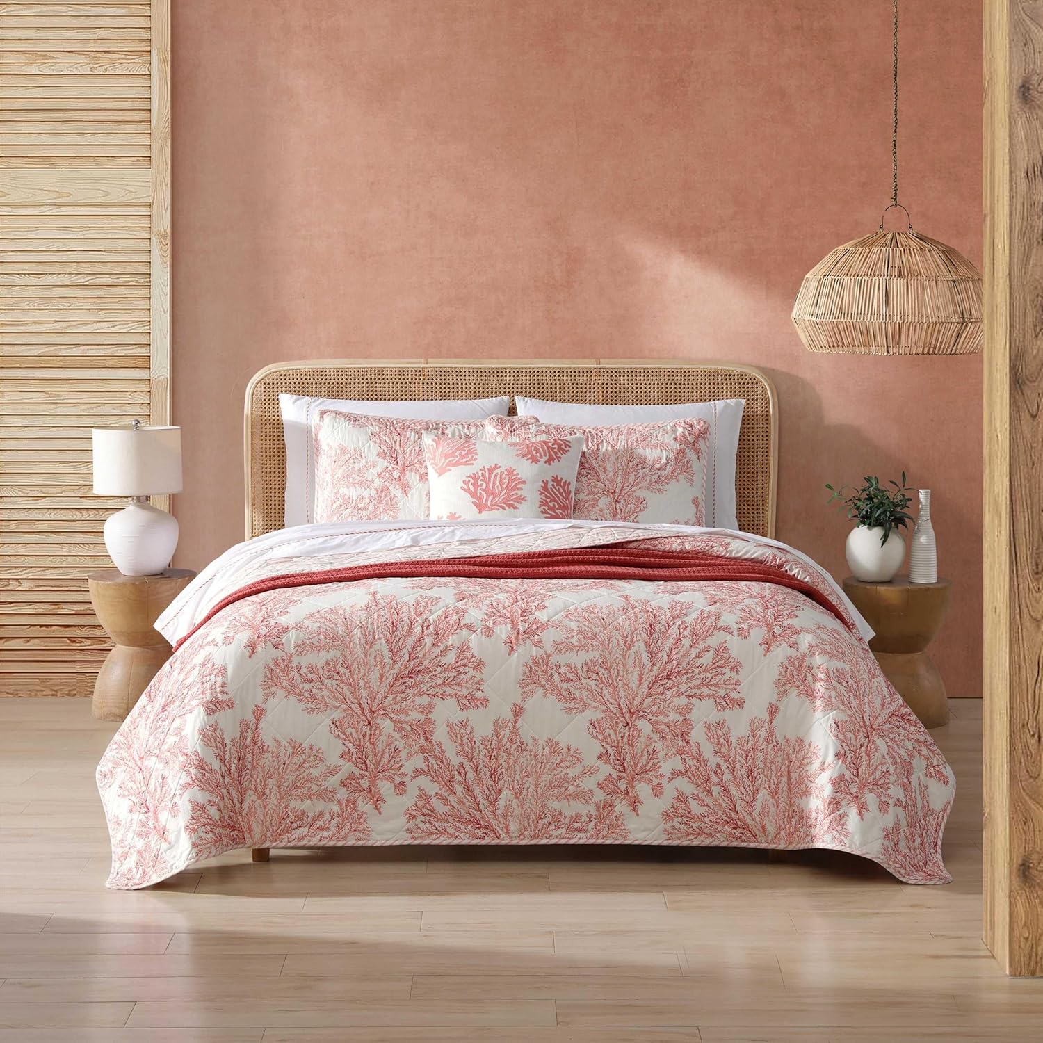 Tommy Bahama King Quilt Set with Coral Reef Design