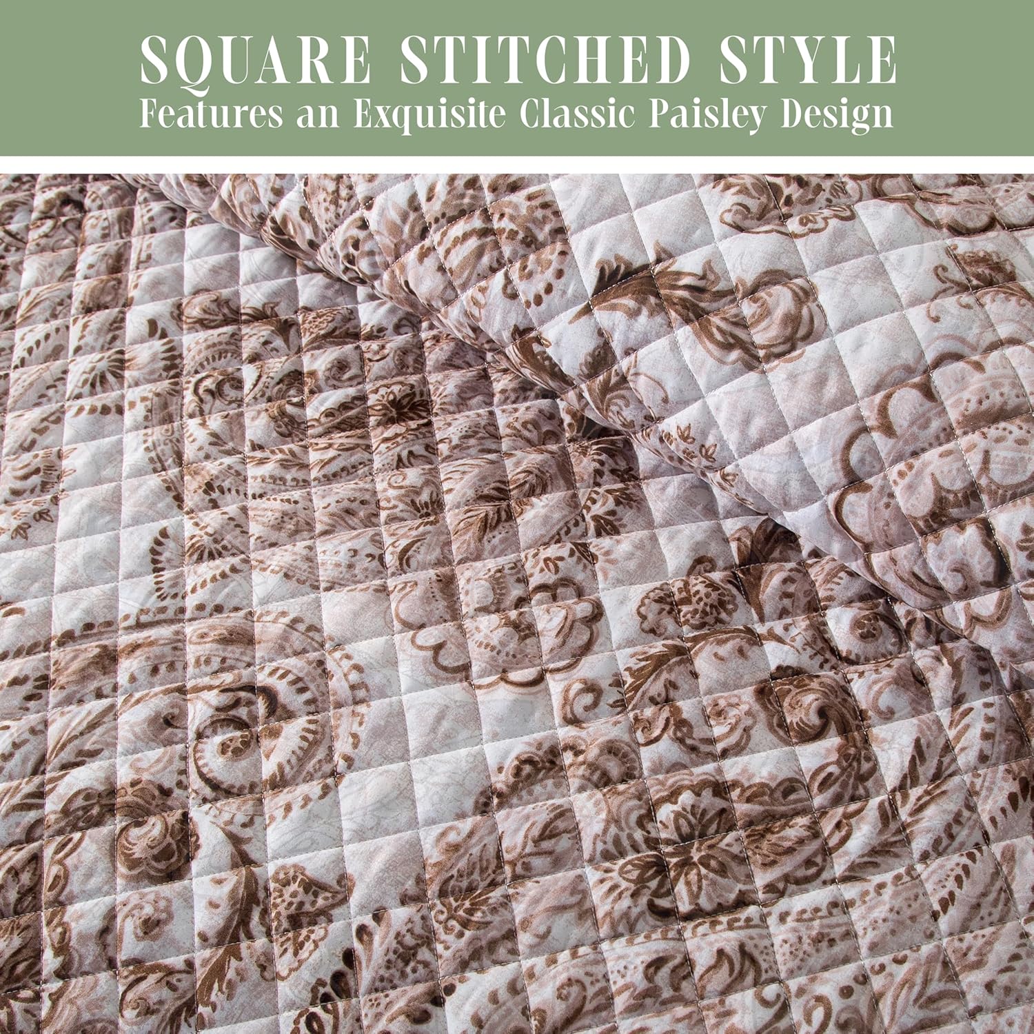 Elegant Comfort 3-Piece Reversible Quilt Set - California King Taupe
