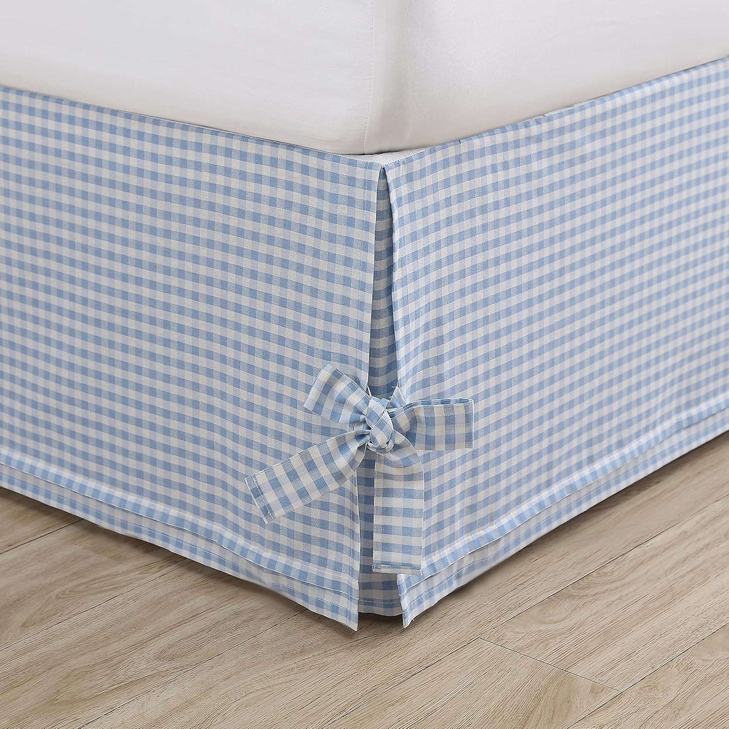 Laura Ashley Twin Bedskirt with Decorative Bow Ties